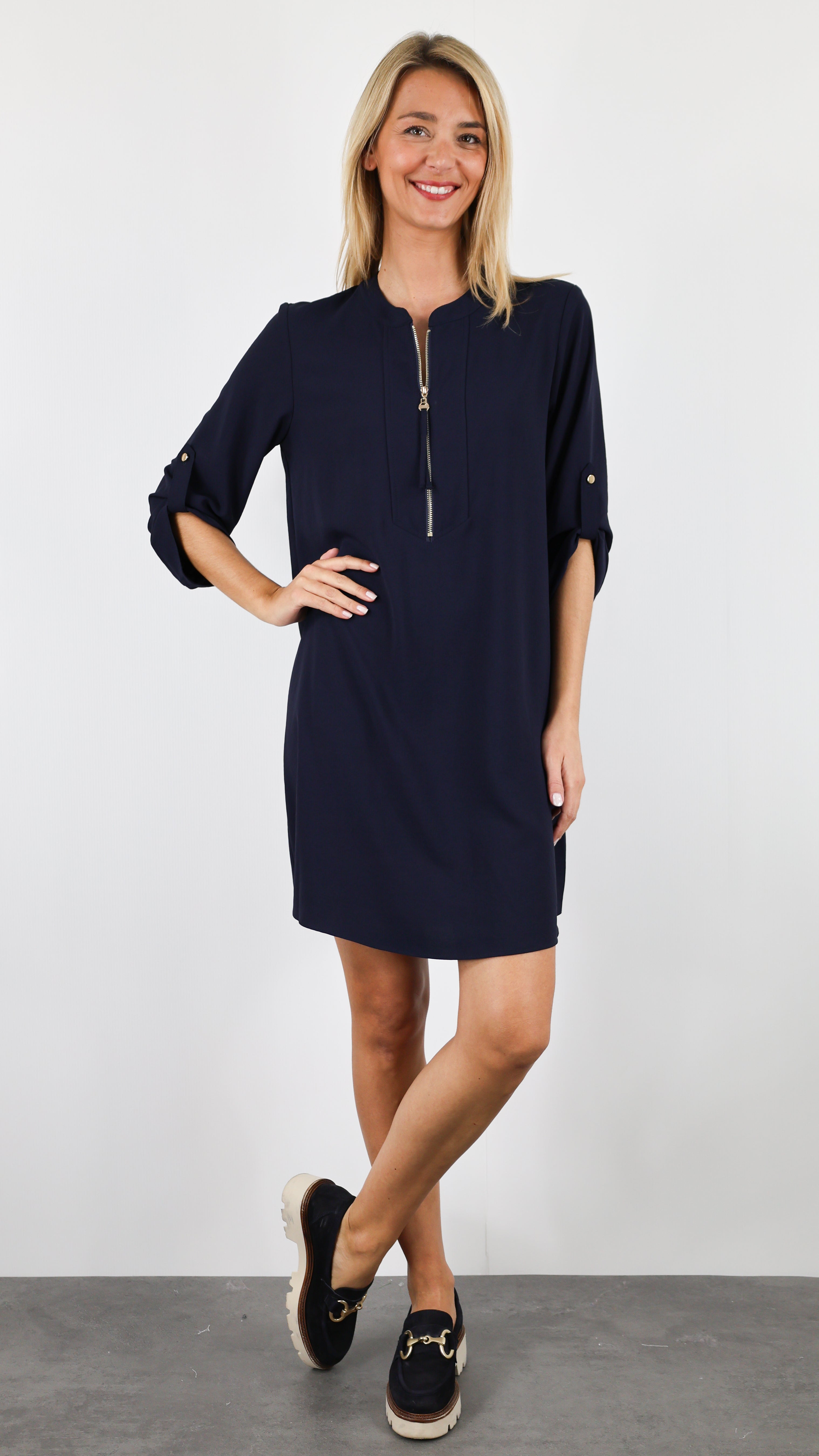 ROBE DROITE SOUPLE JOSEPH RIBKOFF 2322201 BLEU NUIT