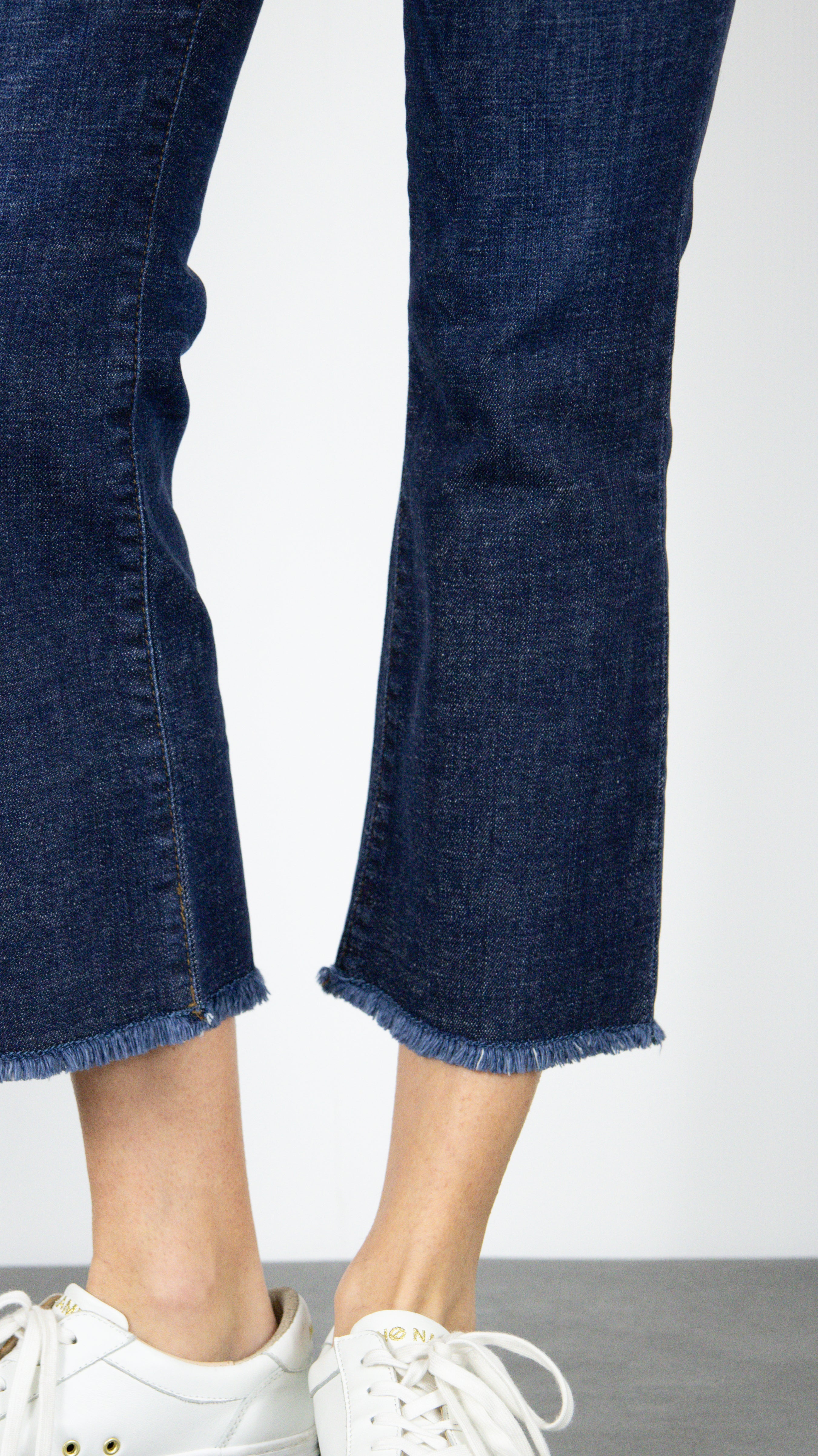 JEANS 7/8 FLARE FINITIONS FRANGEES GINGER RECYCLED ISLOW DARK VINTAGE