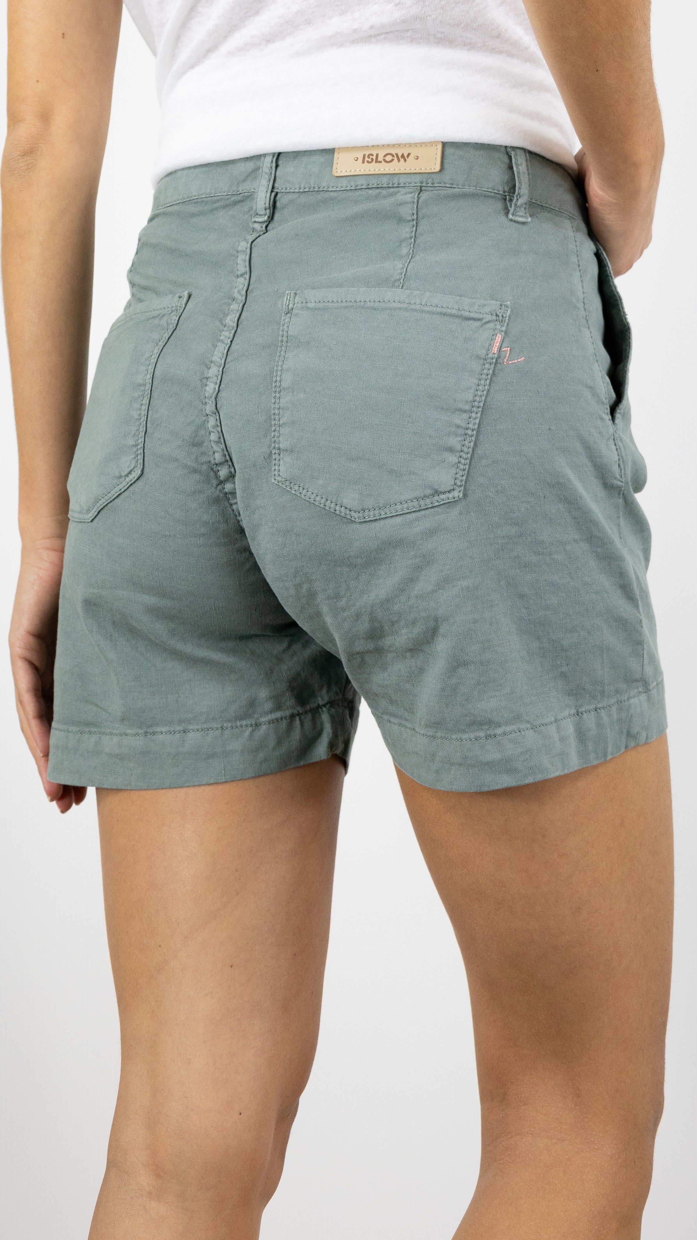 SHORT CHINO ANTON ISLOW#color_JADE/VERT MOYEN