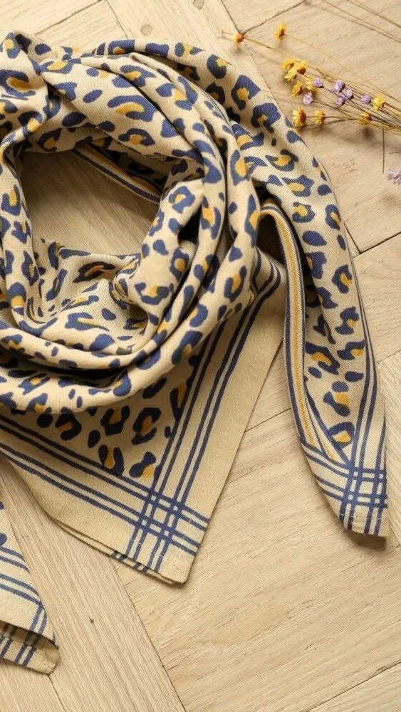 FOULARD IMPRIME COTON BËLLEMME LEOPARD 