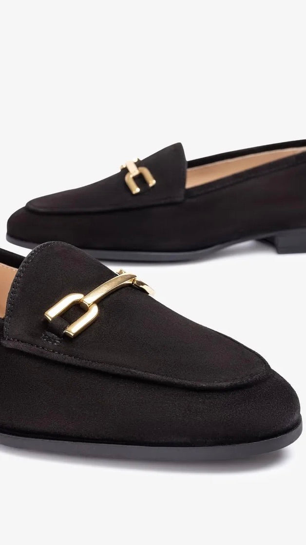 MOCASSINS EN DAIM DAIMIEL UNISA#COLOR_BLACK/NOIR