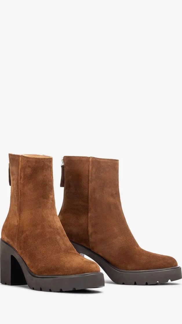 BOOTS EN DAIM A TALON GOMME KHANN BS UNISA TEKAN CAMEL