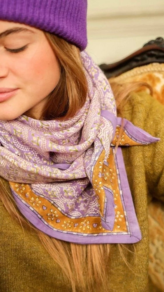 FOULARD IMPRIME BELLEMME VICTORIA LILAS