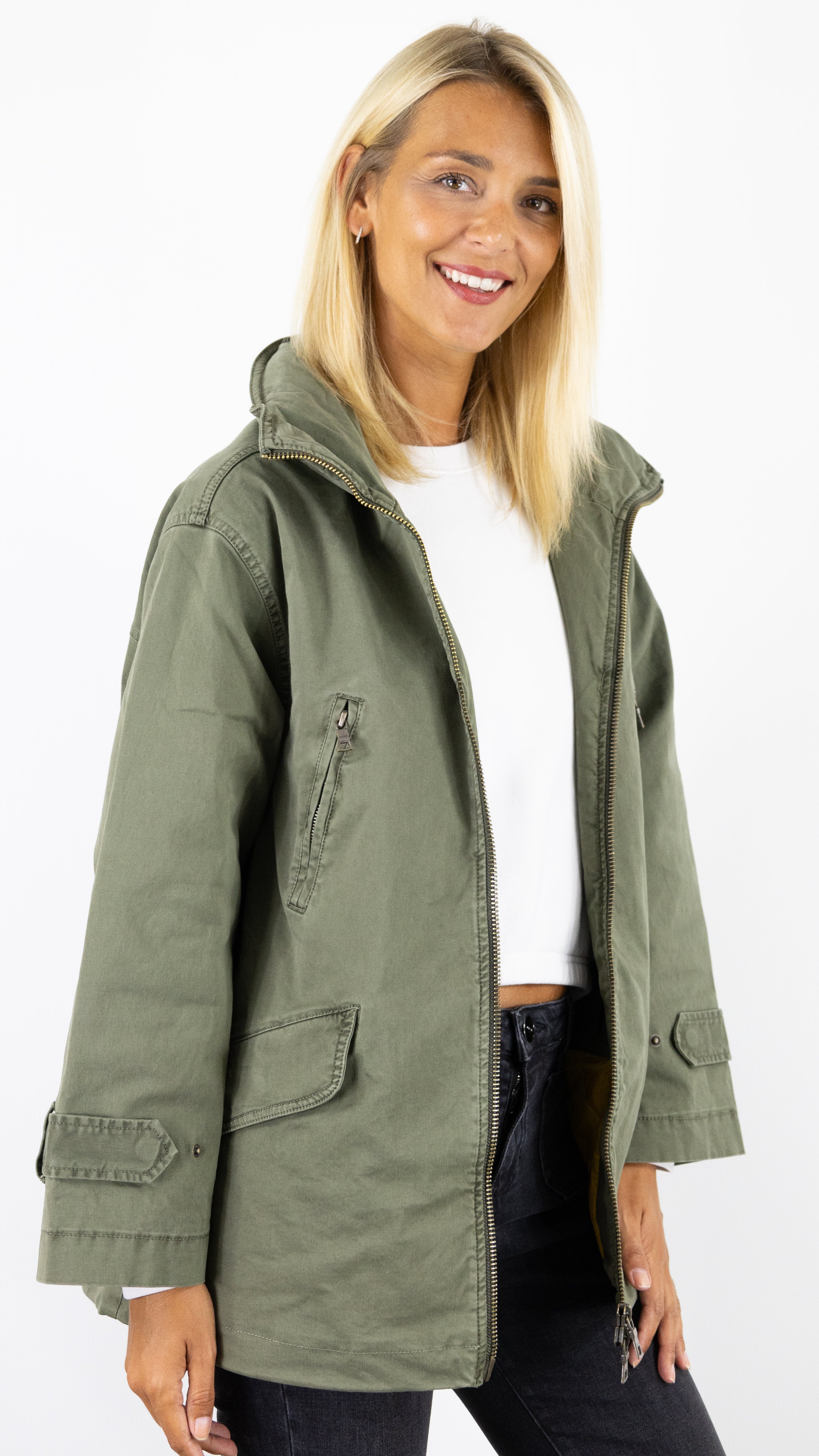 PARKA EVASÉE MENDES LONG BLONDE N8#COLOR_7200/KAKI