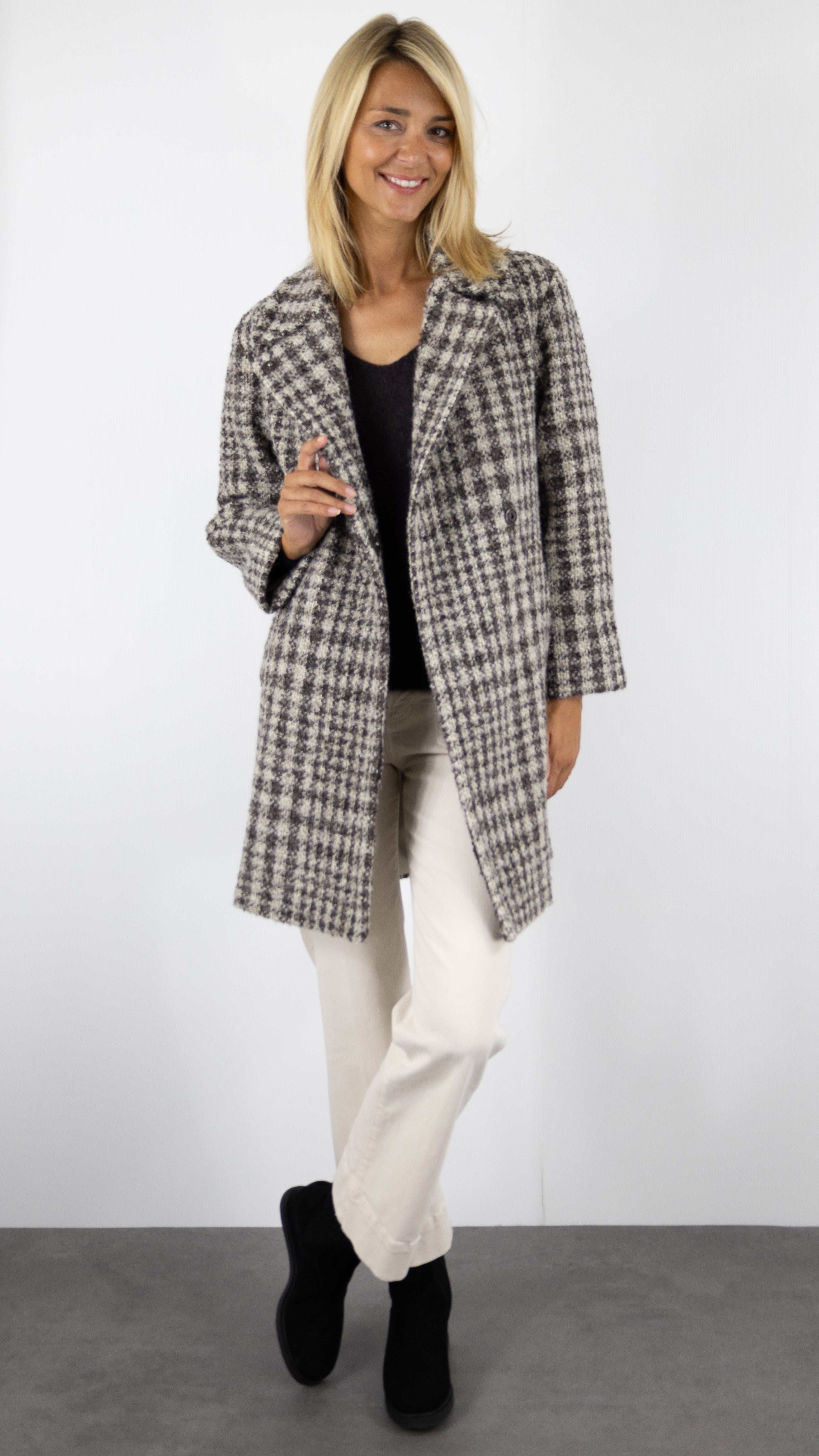 MANTEAU ECOSSAIS EN LAINE LEOPOLDINE GERARD DAREL 