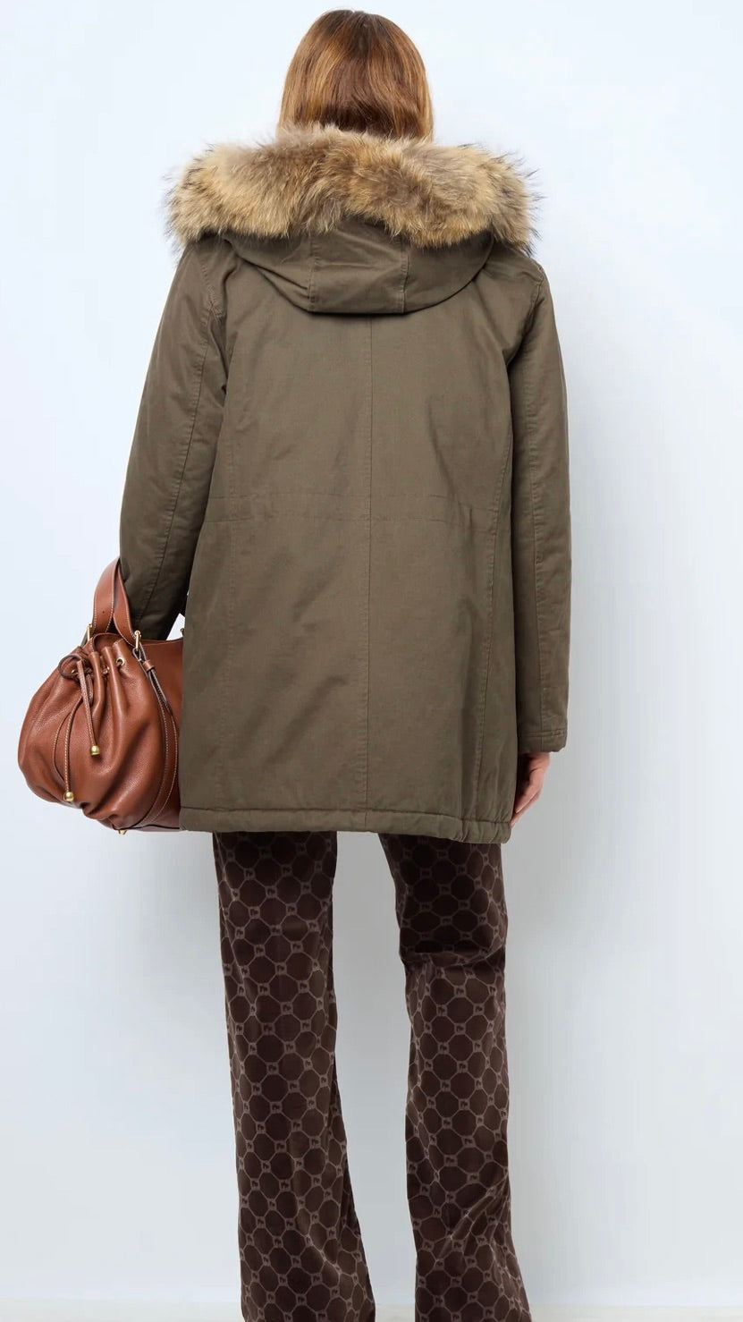 PARKA FOURRURE GERARD DAREL LOUCINE KAKI