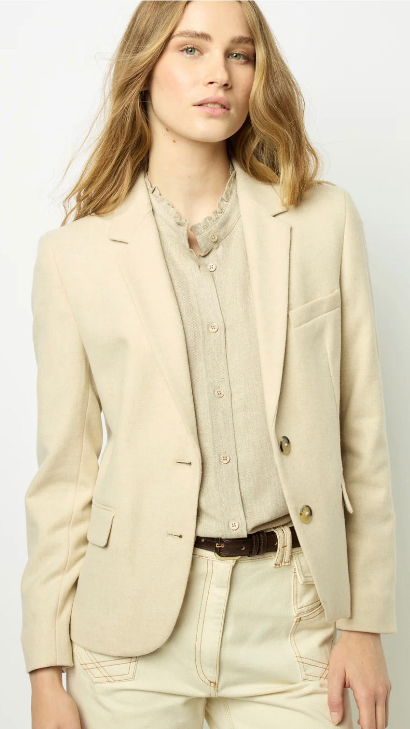 VESTE BLAZER EN LAINE MANON GERARD DAREL BEIGE 