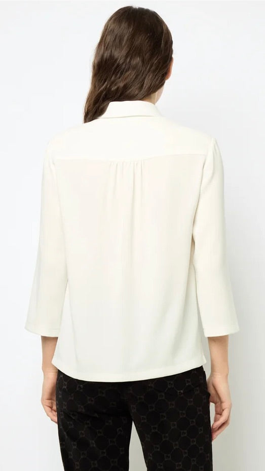 BLOUSE COL CHEMISE BRANDA GERARD DAREL ECRU