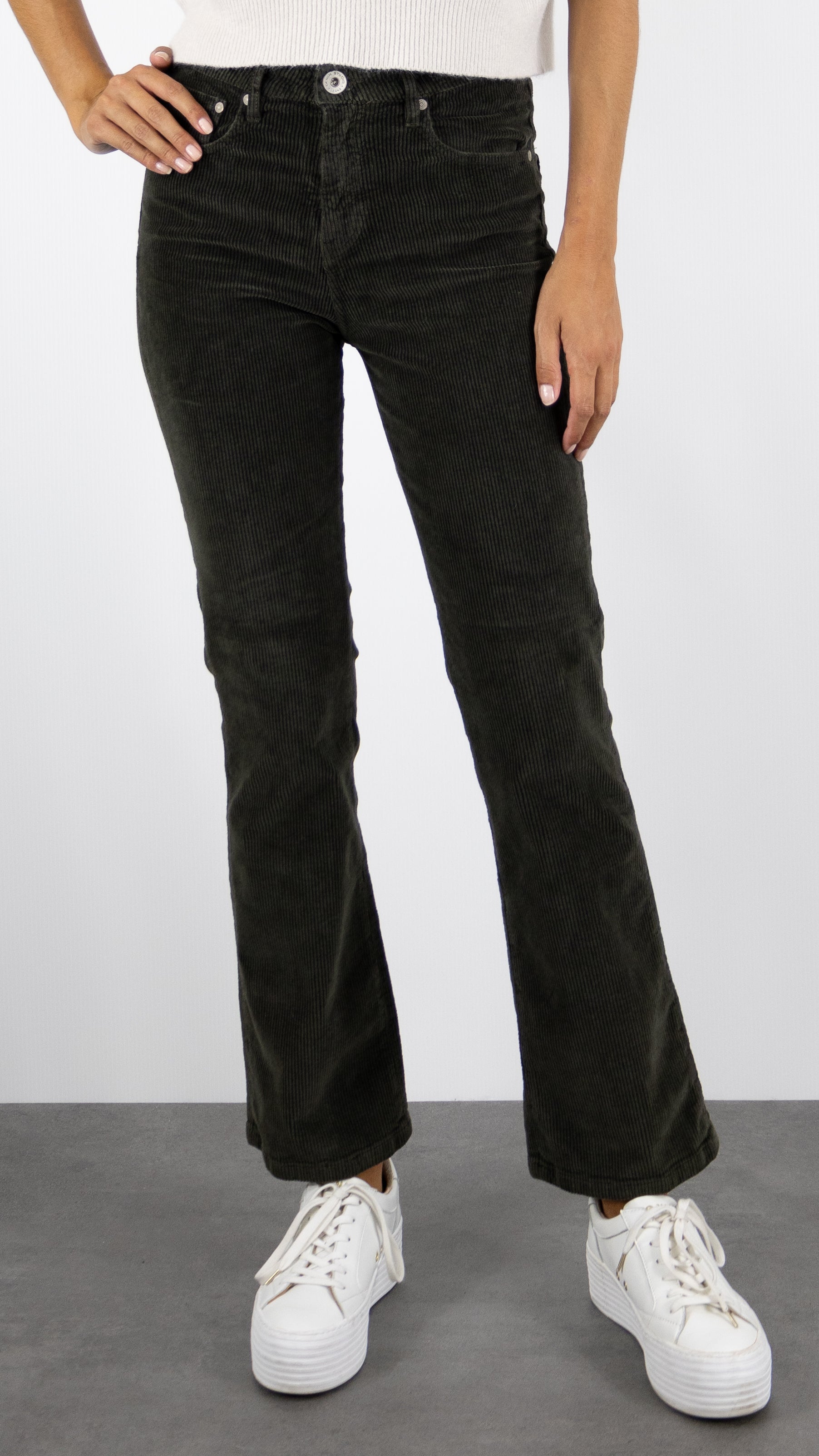 PANTALON EN VELOURS COTELE JEFF ORIGINAL DENIM STUDIO#COLOR_ARMY/KAKI