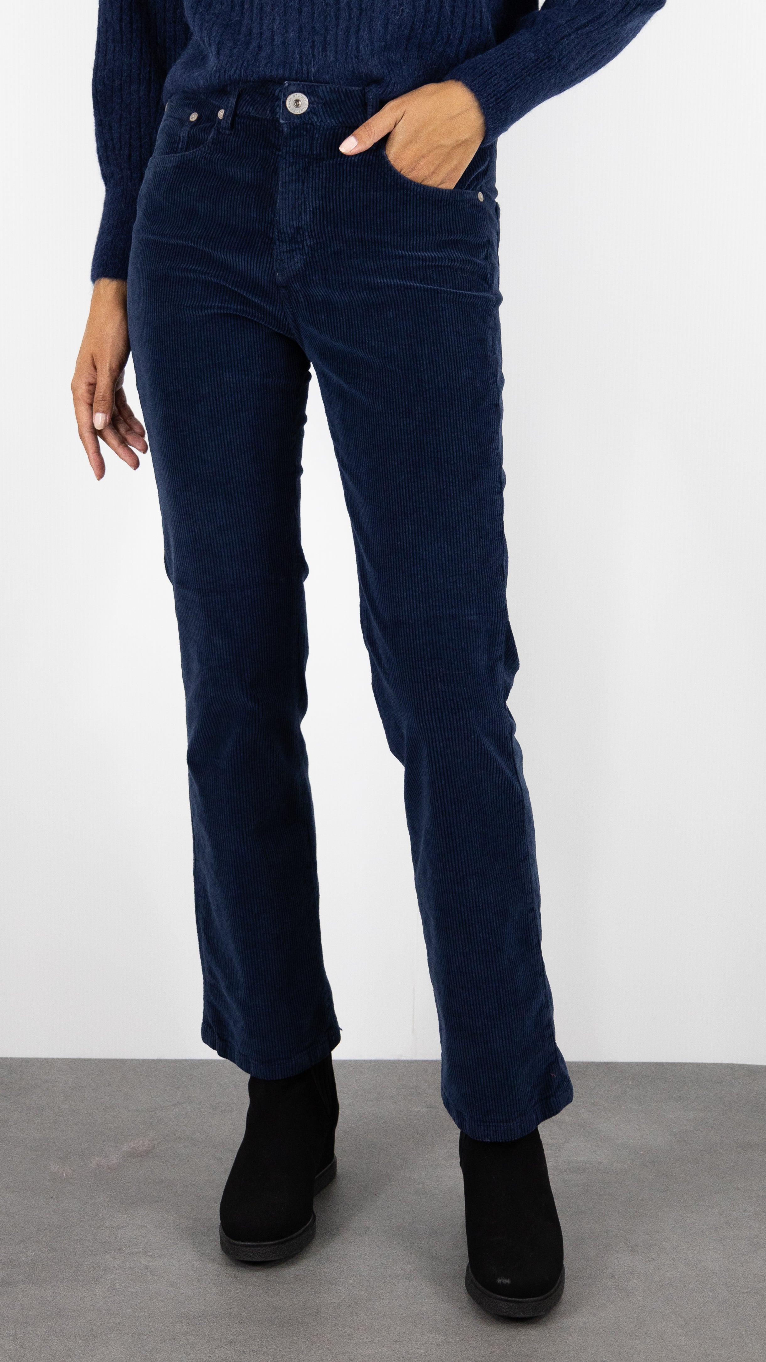 PANTALON EN VELOURS COTELE JEFF ORIGINAL DENIM STUDIO#COLOR_ENCRE/INDIGO