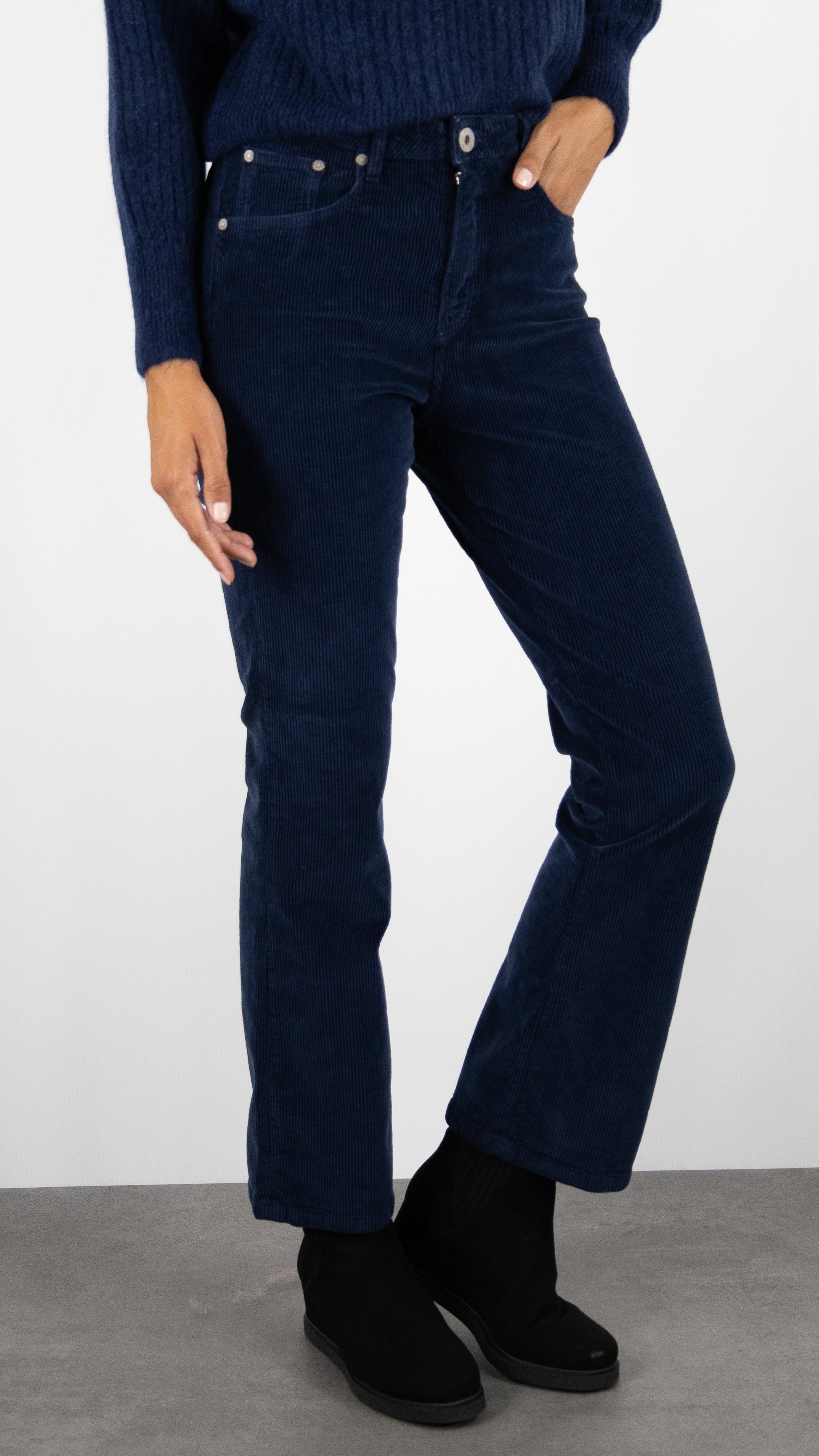 PANTALON EN VELOURS COTELE JEFF ORIGINAL DENIM STUDIO#COLOR_ENCRE/INDIGO