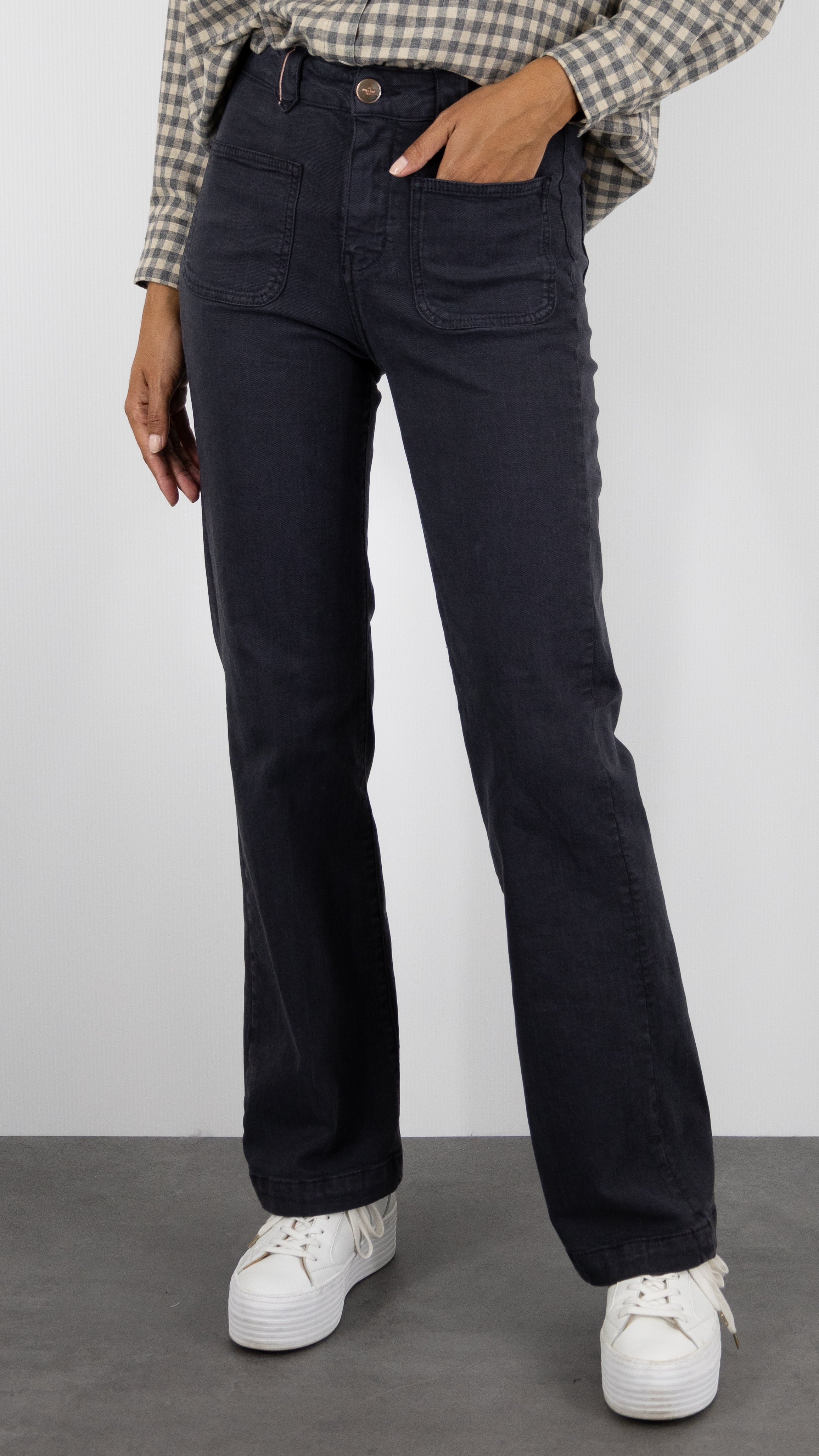 PANTALON ISLOW TINA SOFT DRILL STRECH CENDRE ANTHRACITE