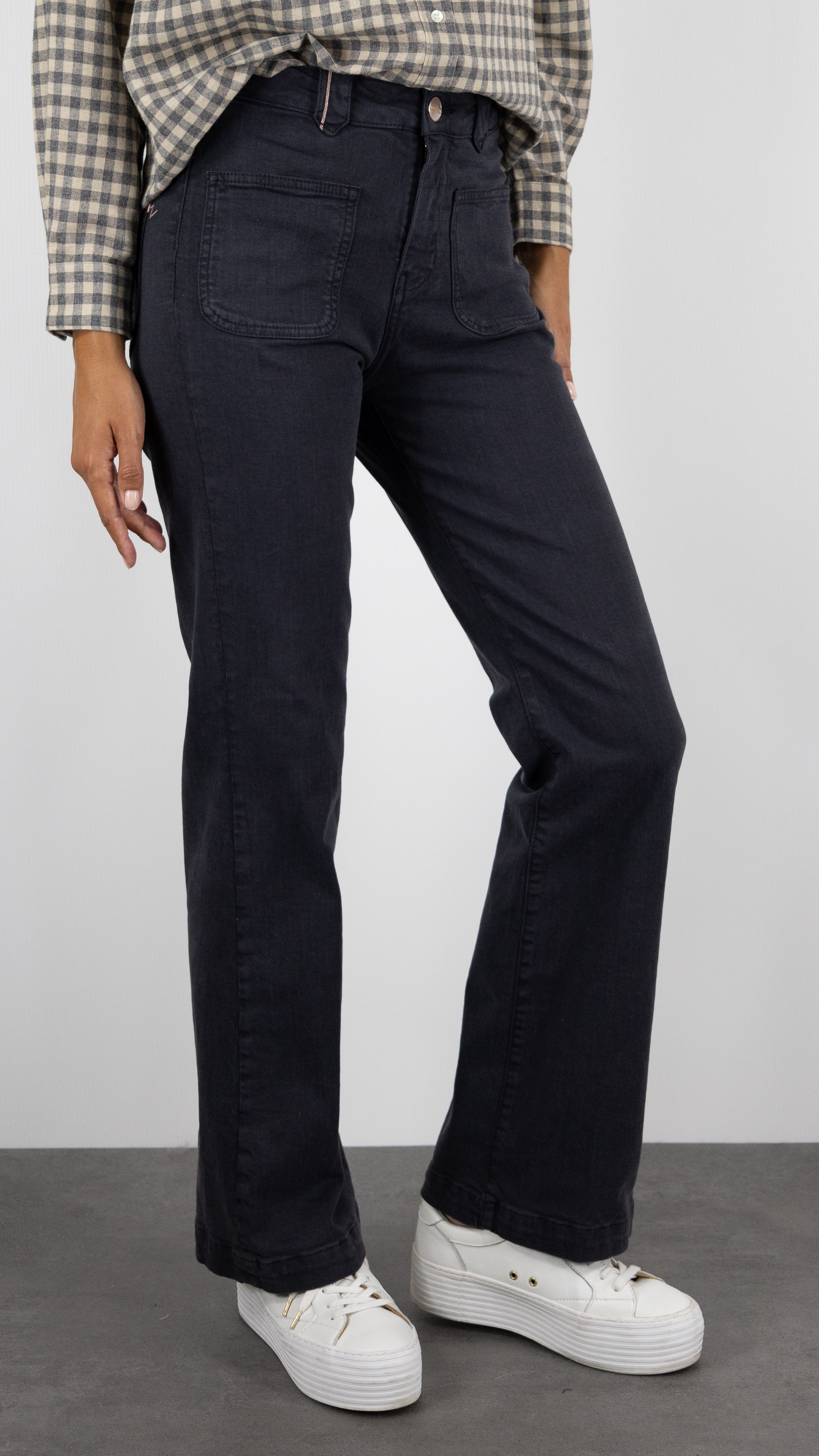 PANTALON ISLOW TINA SOFT DRILL STRECH CENDRE ANTHRACITE