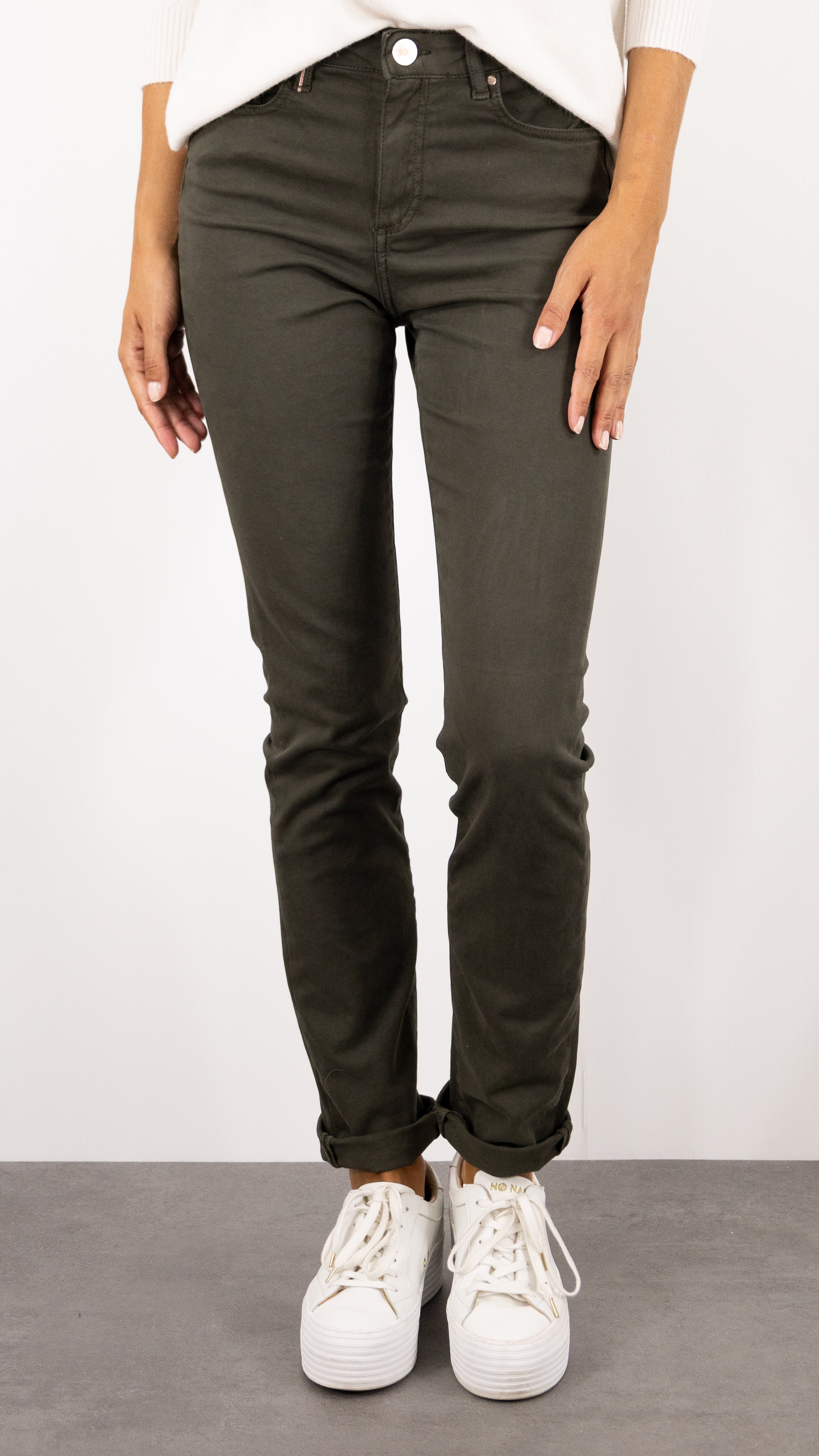 PANTALON DROIT EN COTON MALO DRILL PES ISLOW#COLOR_ARMY/KAKI