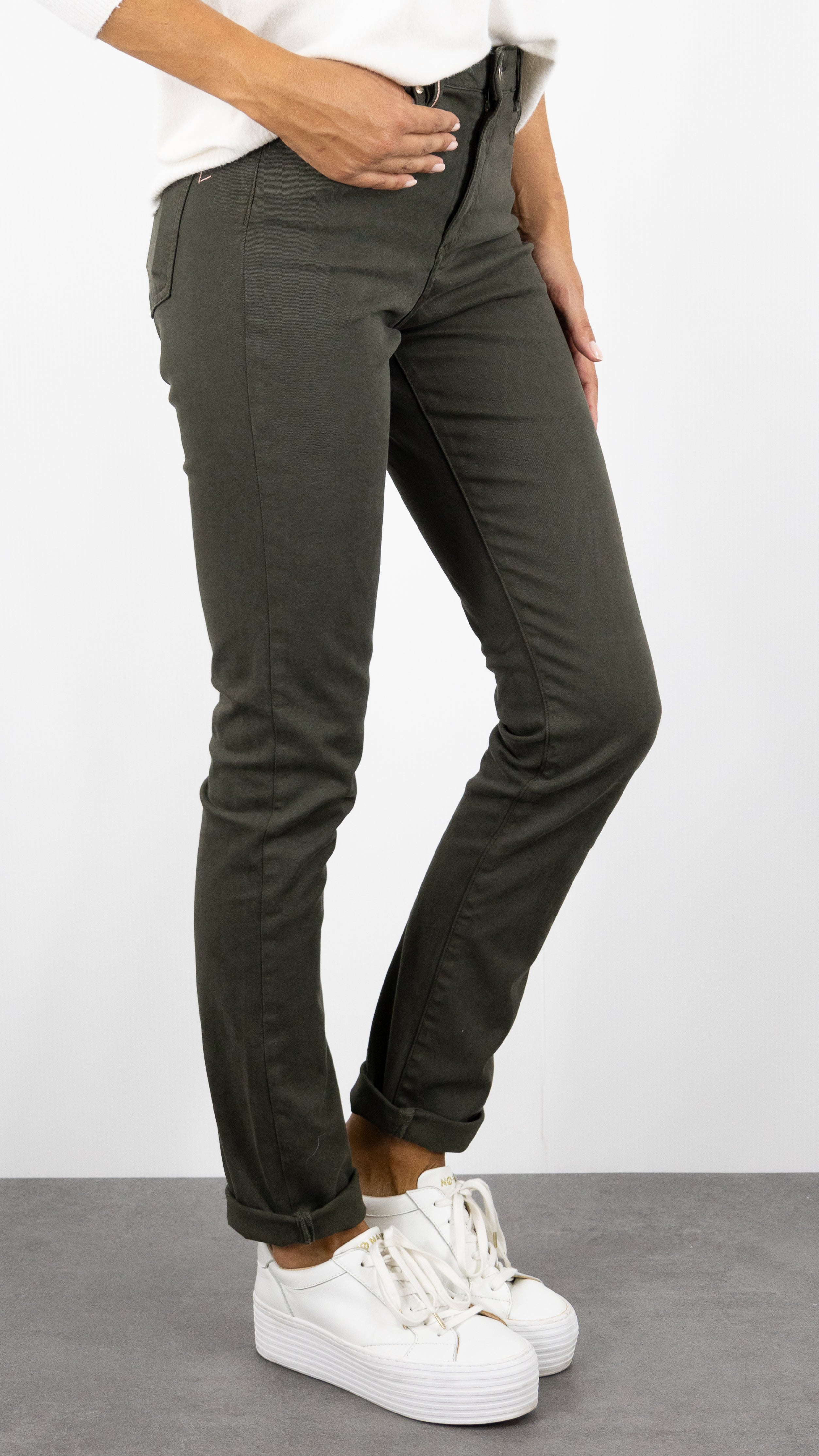 PANTALON DROIT EN COTON MALO DRILL PES ISLOW#COLOR_ARMY/KAKI