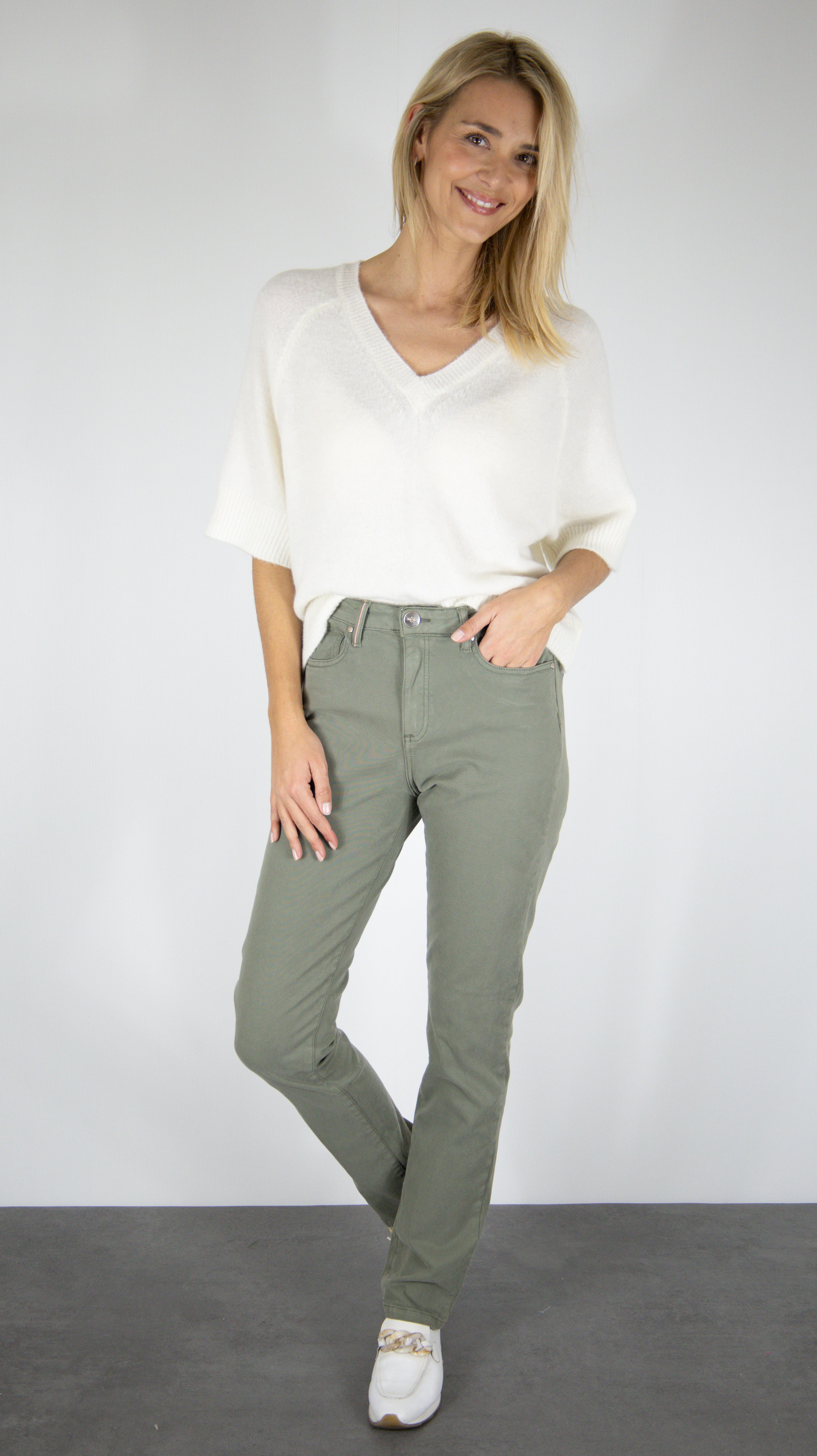 PANTALON DROIT EN COTON MALO DRILL PES ISLOW#COLOR_SAFARI/KAKI