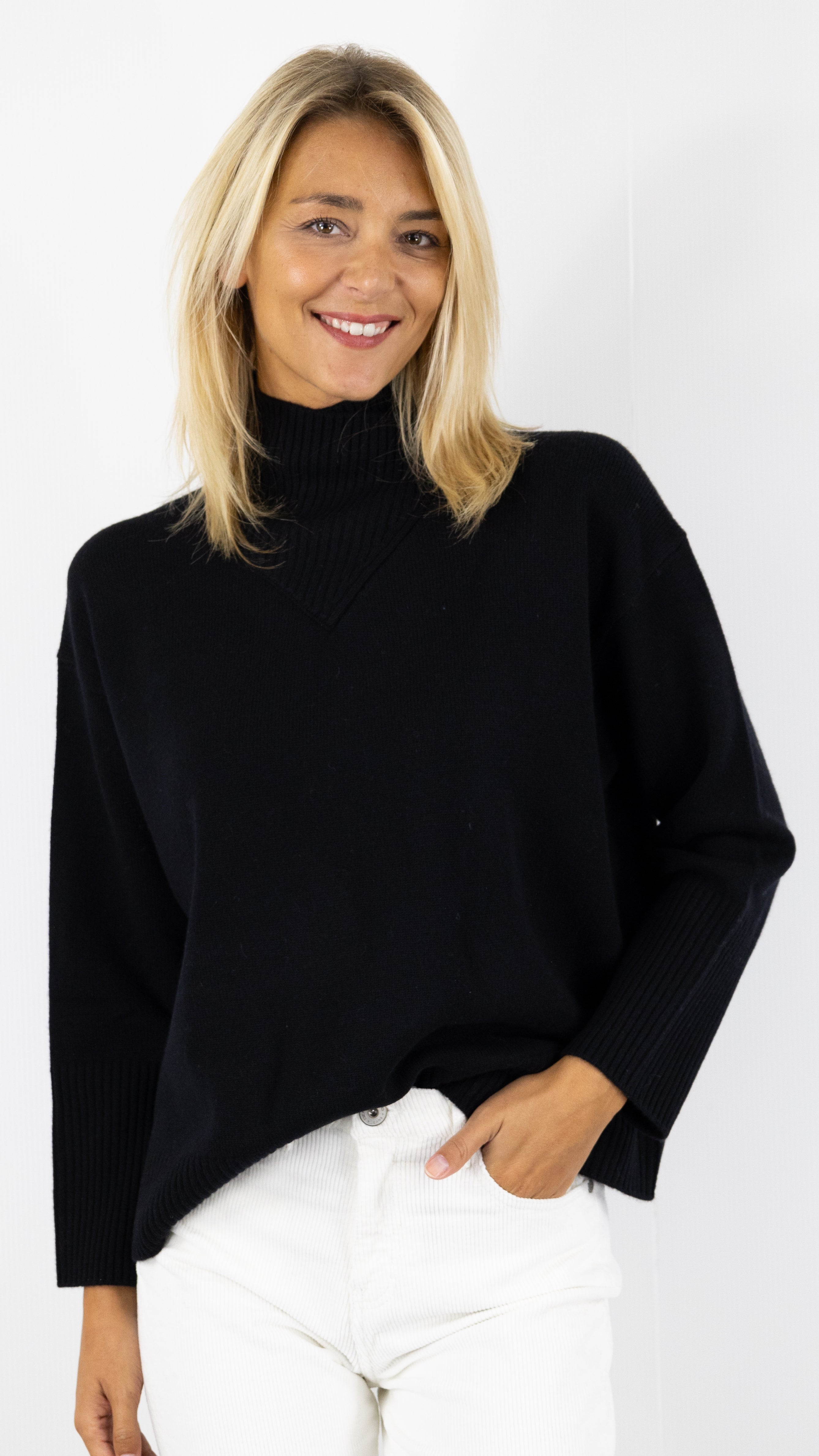 PULL COL CHEMINEE DOS OUVERT ORIAN NOT SHY#COLOR_NOIR