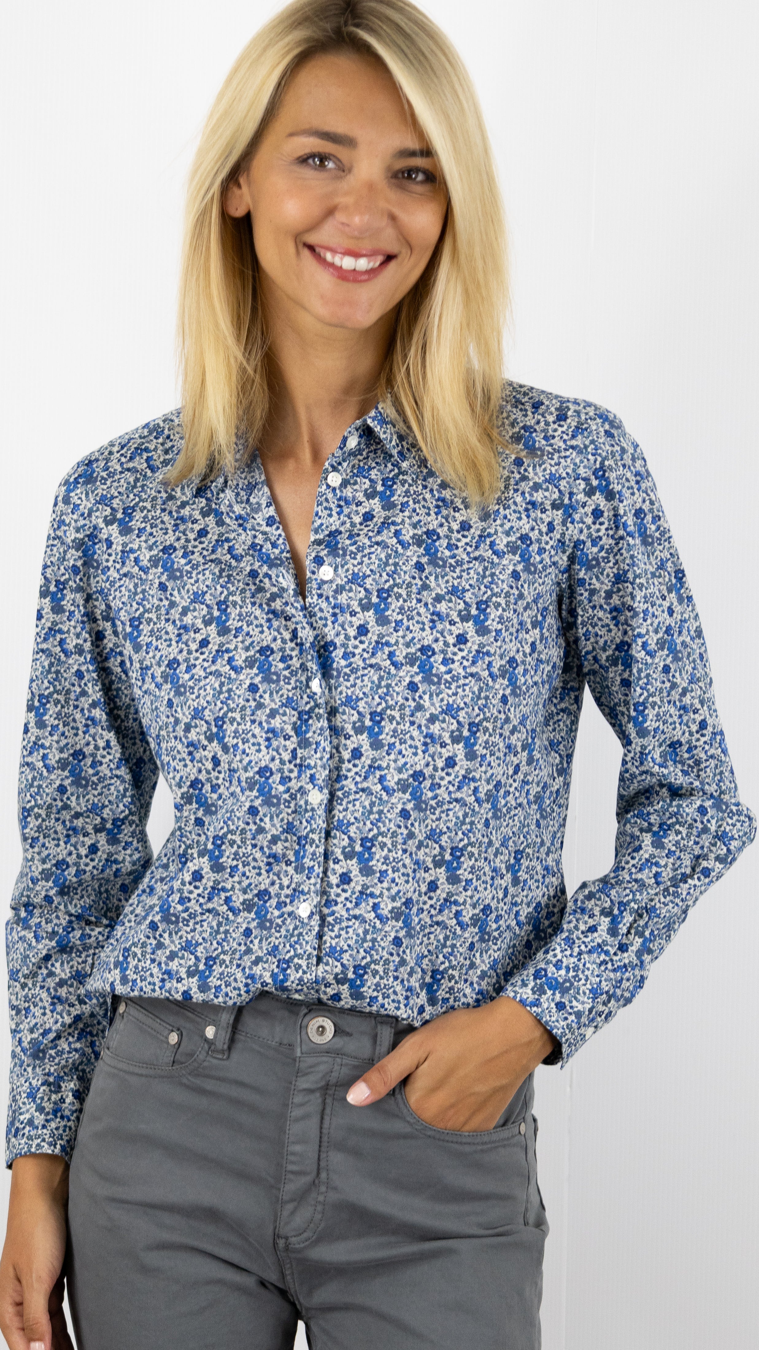 CHEMISE IMPRIMEE LIBERTY BLEU CORAZ BCCG626 HARTFORD