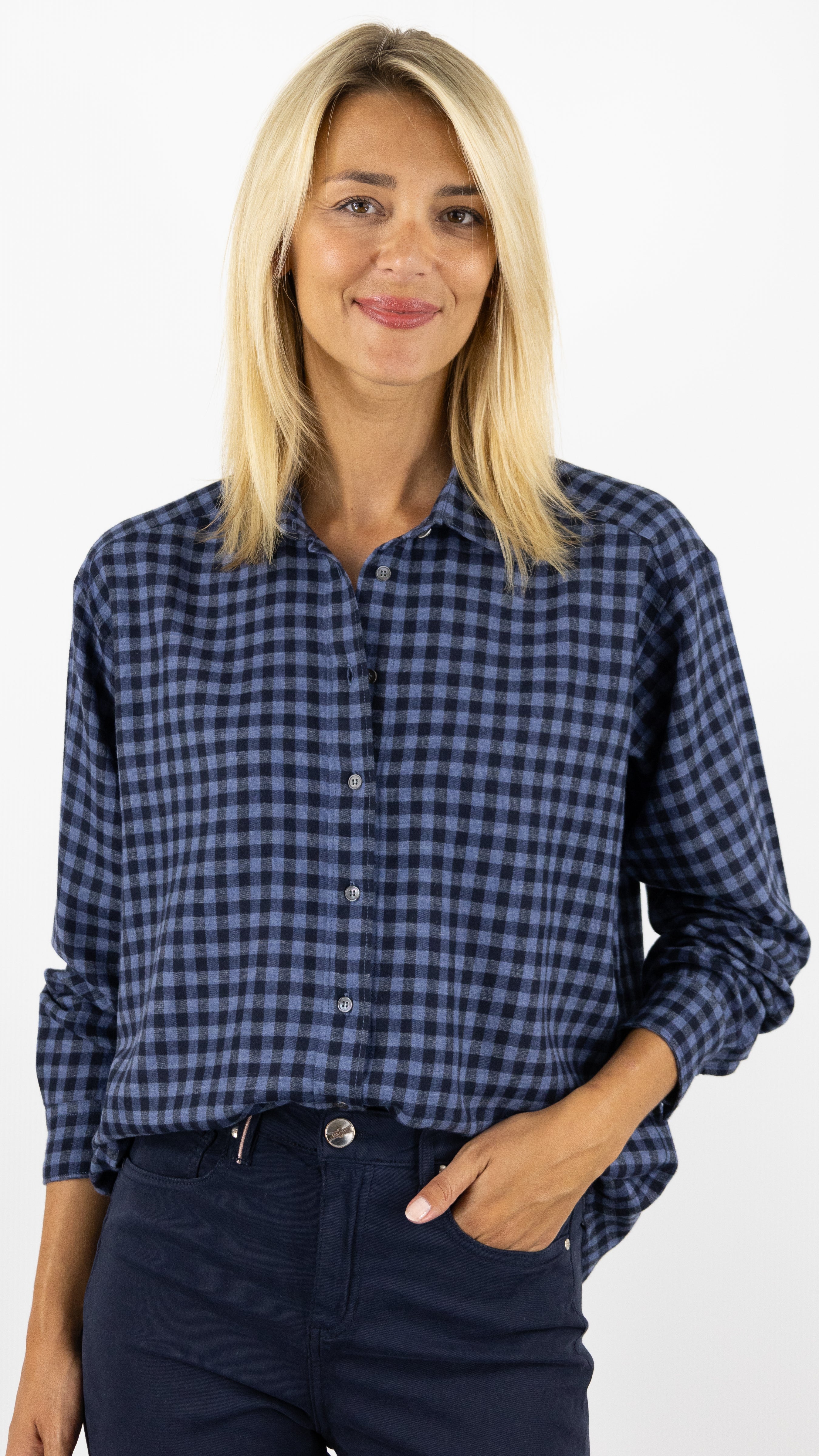 CHEMISE ECOSSAISE HARTFORD CINEMA BCCCE631 BLEU#COLOR_03/BLUE