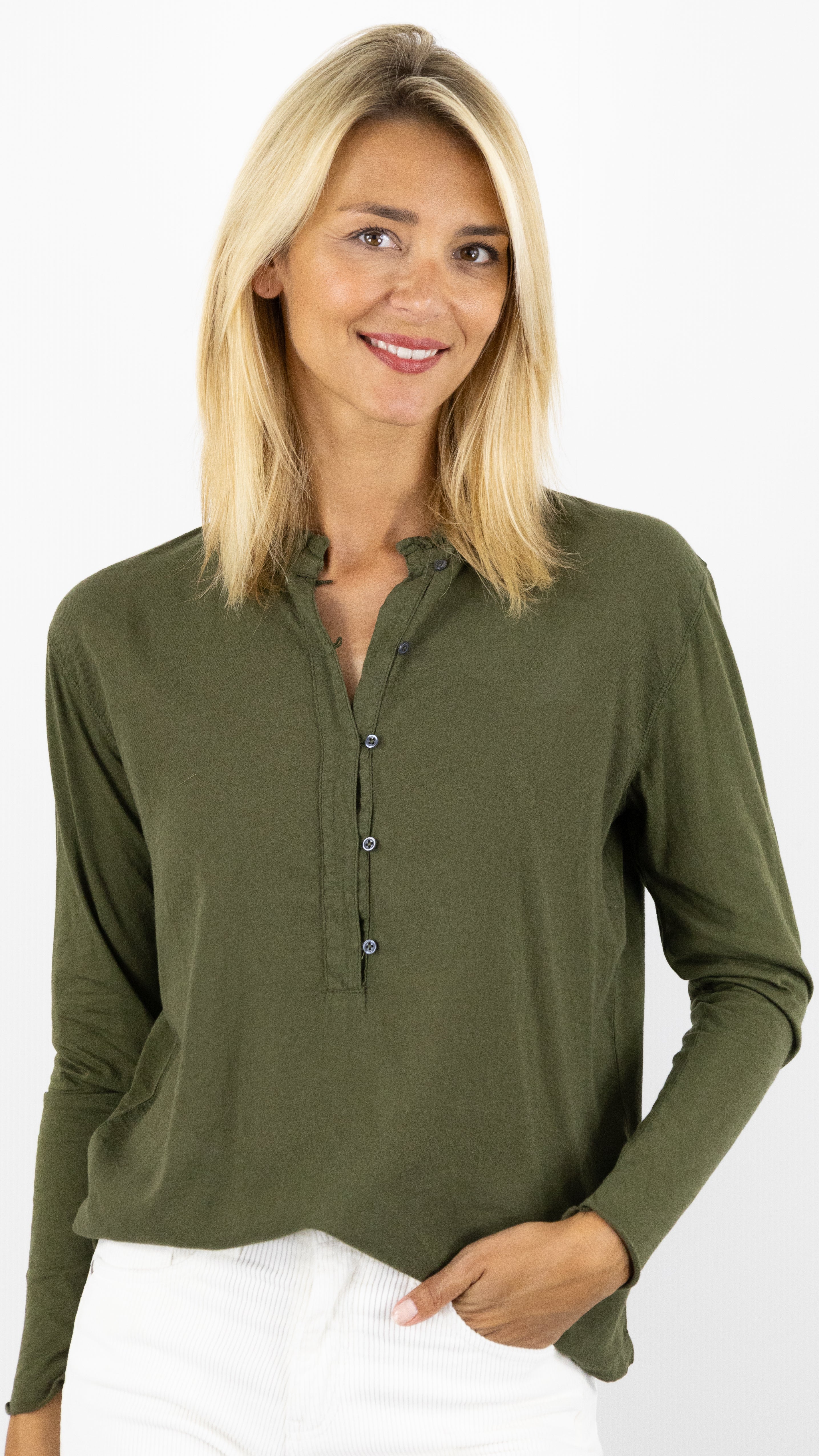 BLOUSE VOLANTE TUPTIN HARTFORD#COLOR_12/ARMY