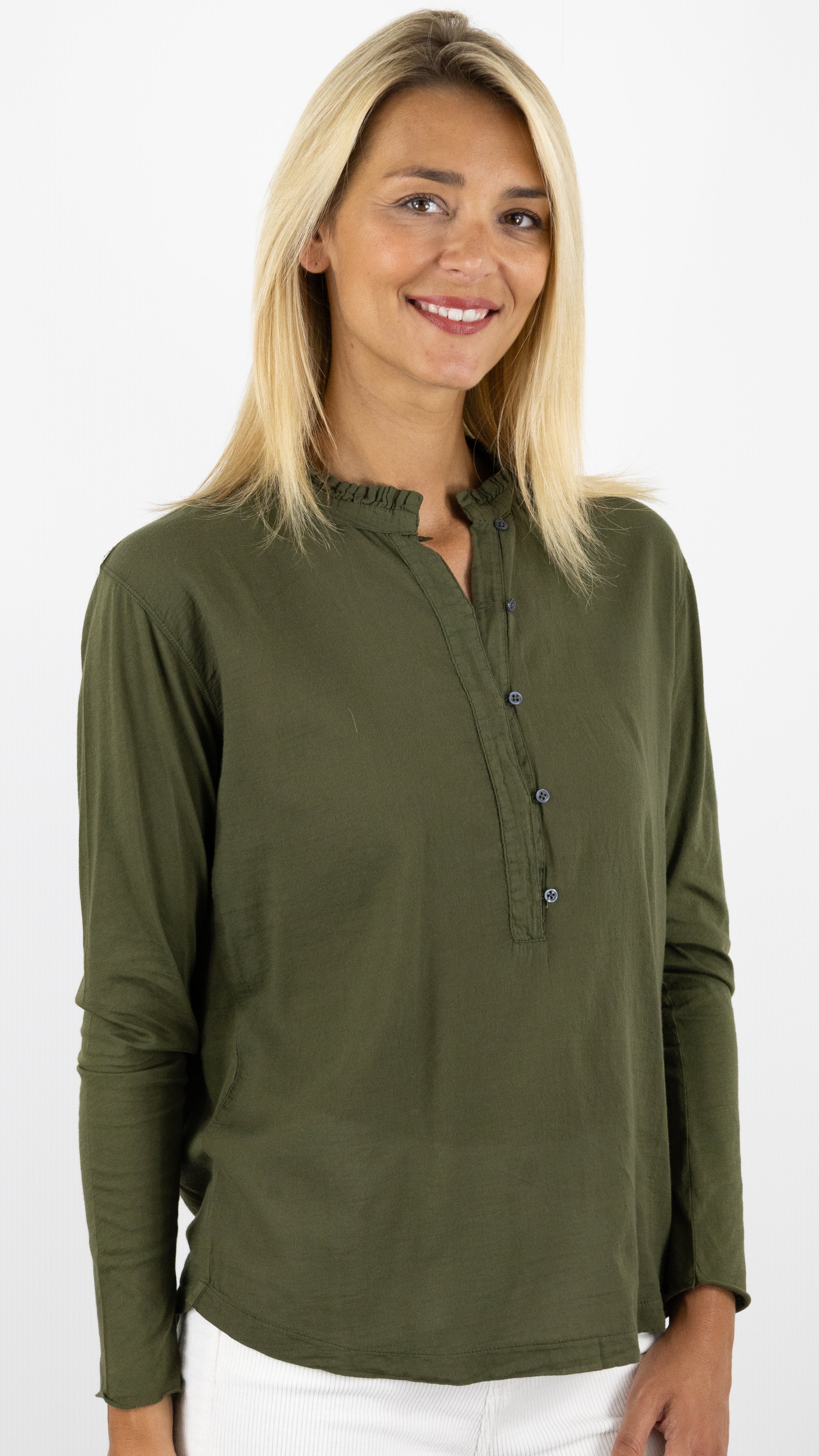 BLOUSE VOLANTE TUPTIN HARTFORD#COLOR_12/ARMY