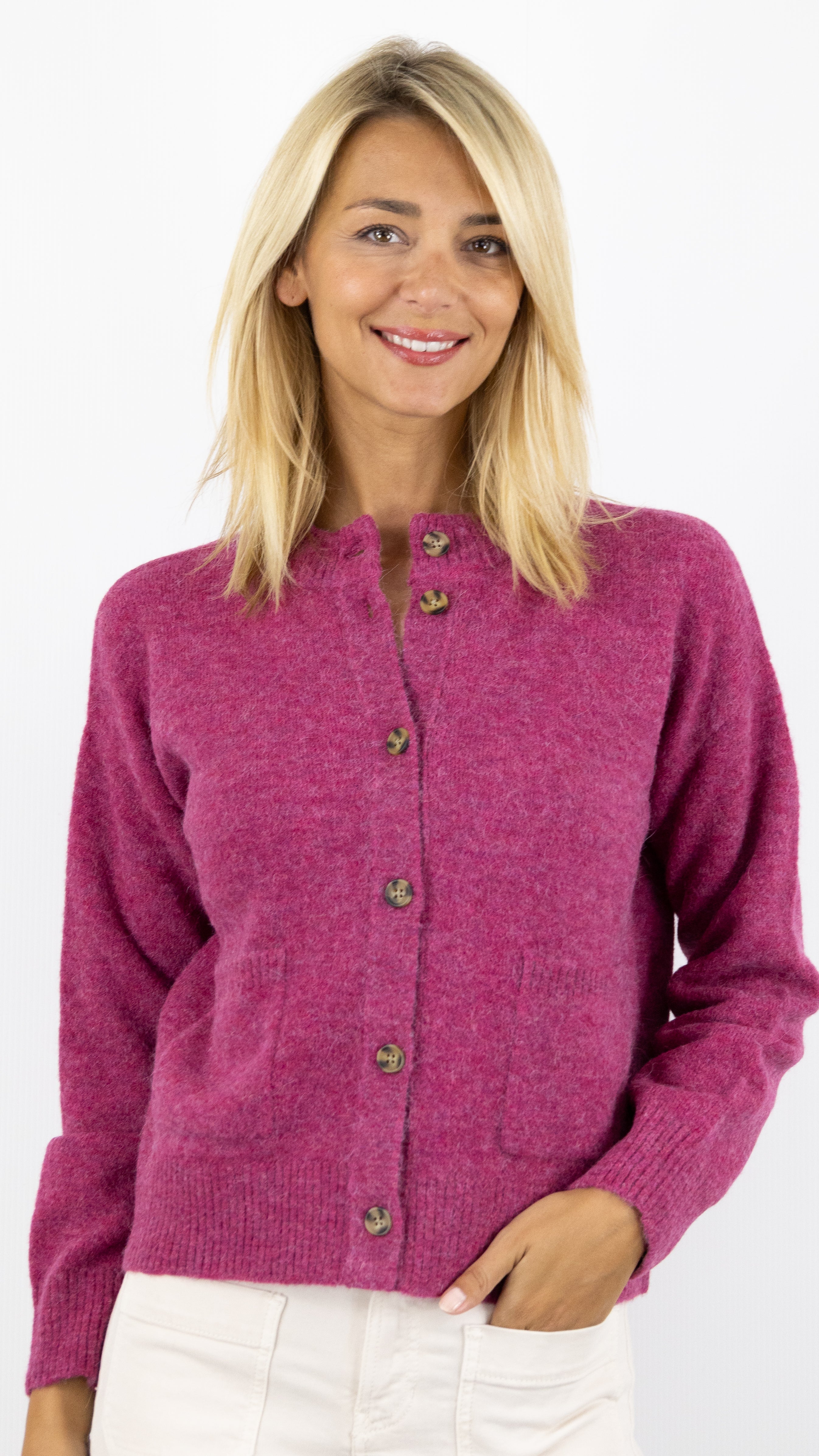 CARDIGAN MERIAM HARTFORD FUSHIA#COLOR_06/FUSHIA