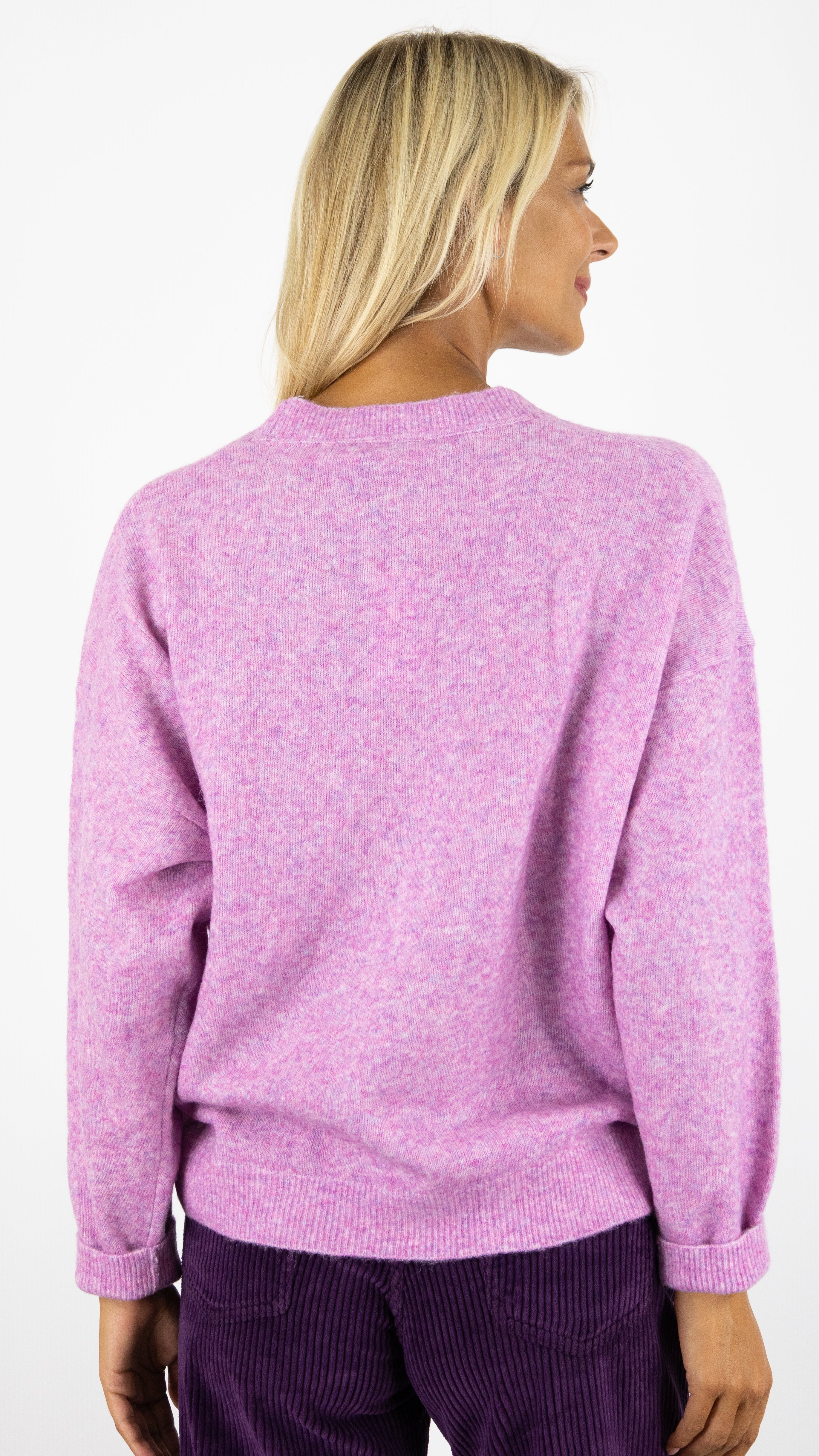 PULL COL ROND EMMAEL HARRIS WILSON#COLOR_ORCHIDEE/ROSE