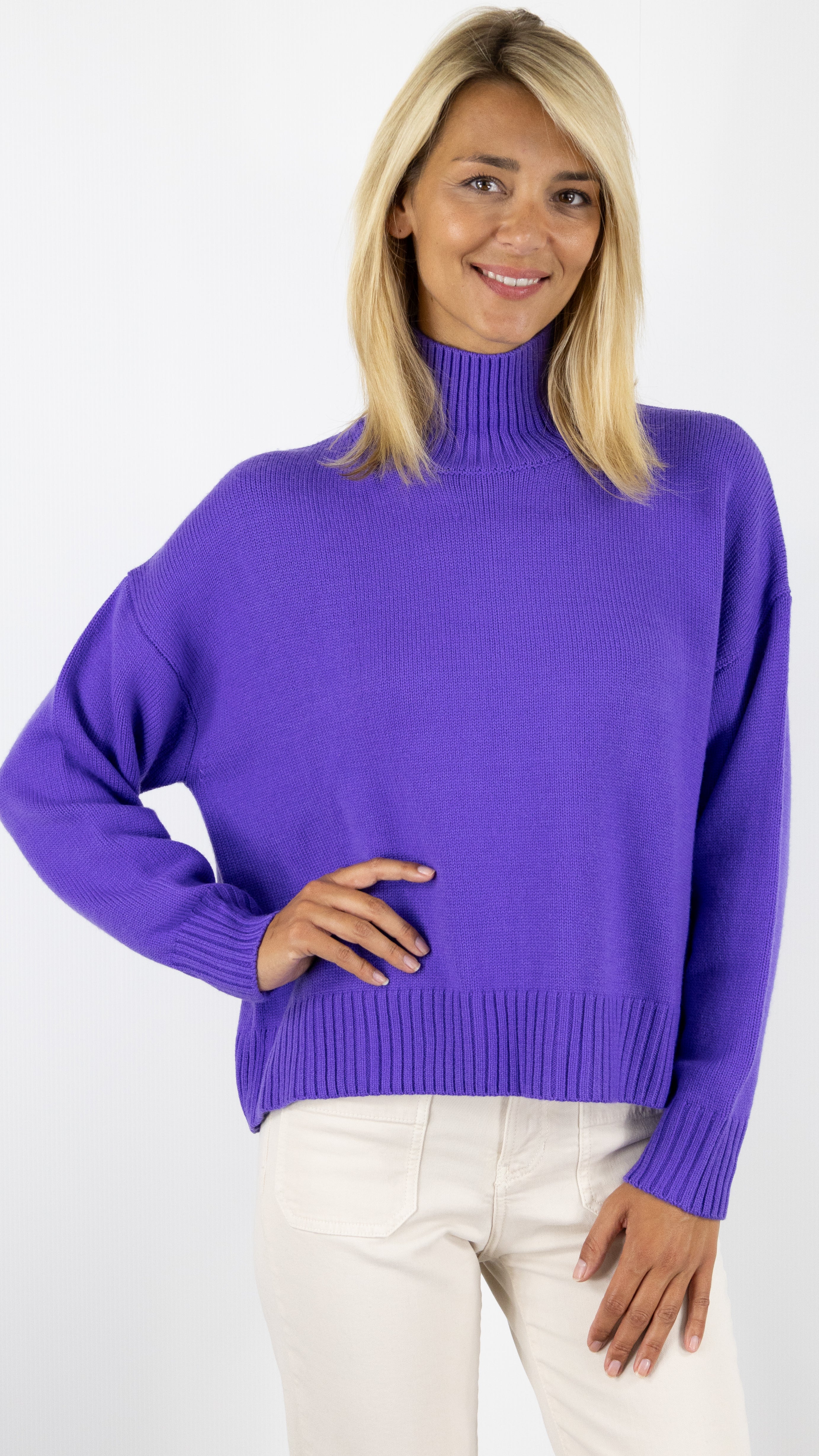 PULL COL CHEMINEE ENOCE HARRIS WILSON#COLOR_CASSIS/VIOLET