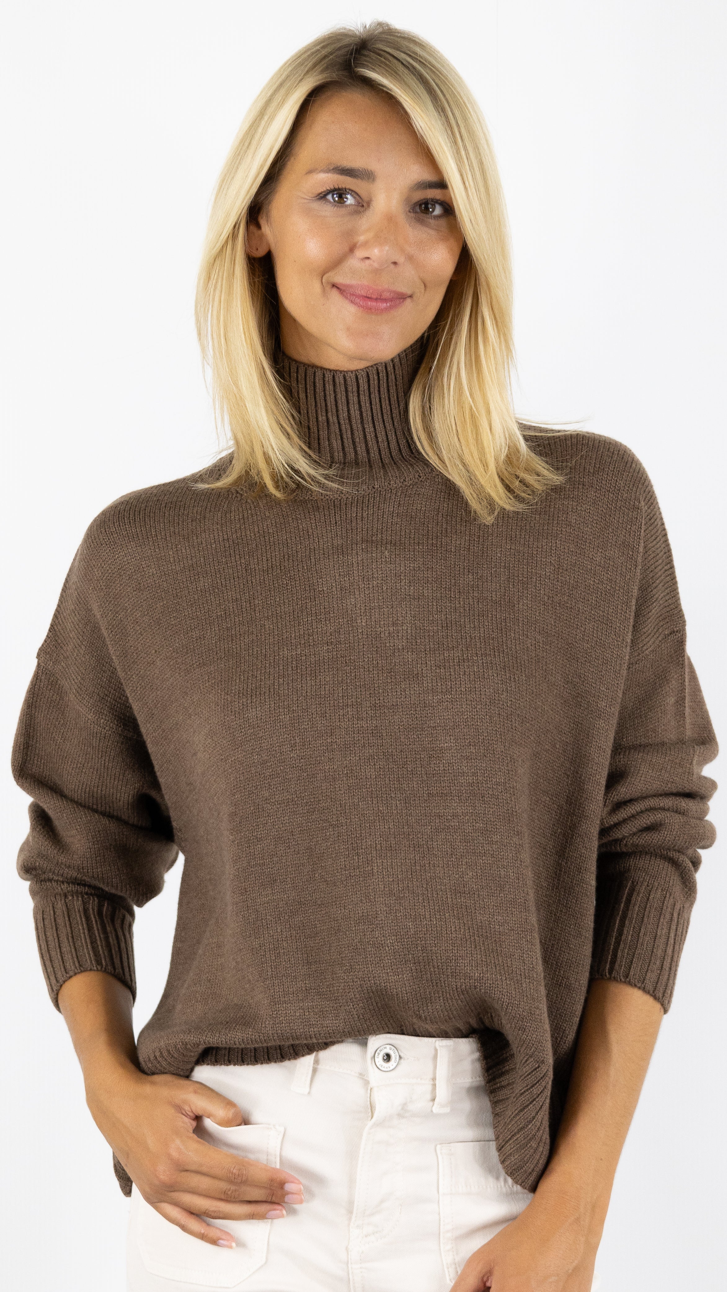 PULL COL CHEMINEE ENOCE HARRIS WILSON#COLOR_CHAMOIS/NOISETTE