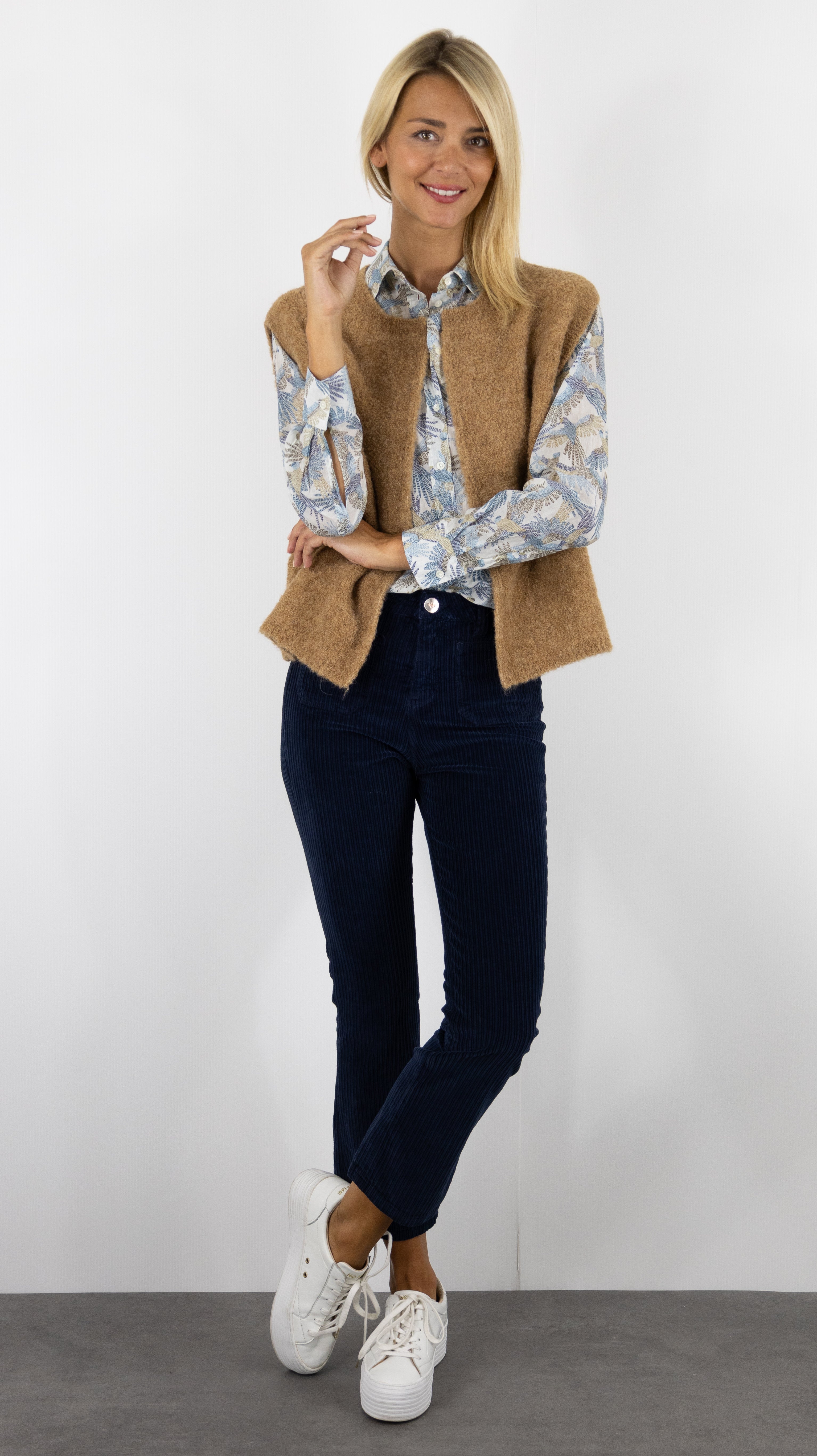 GILET SANS MANCHES MAILLE MOELLEUSE DES PETITS HAUTS ACHILLE#COLOR_CAMEL