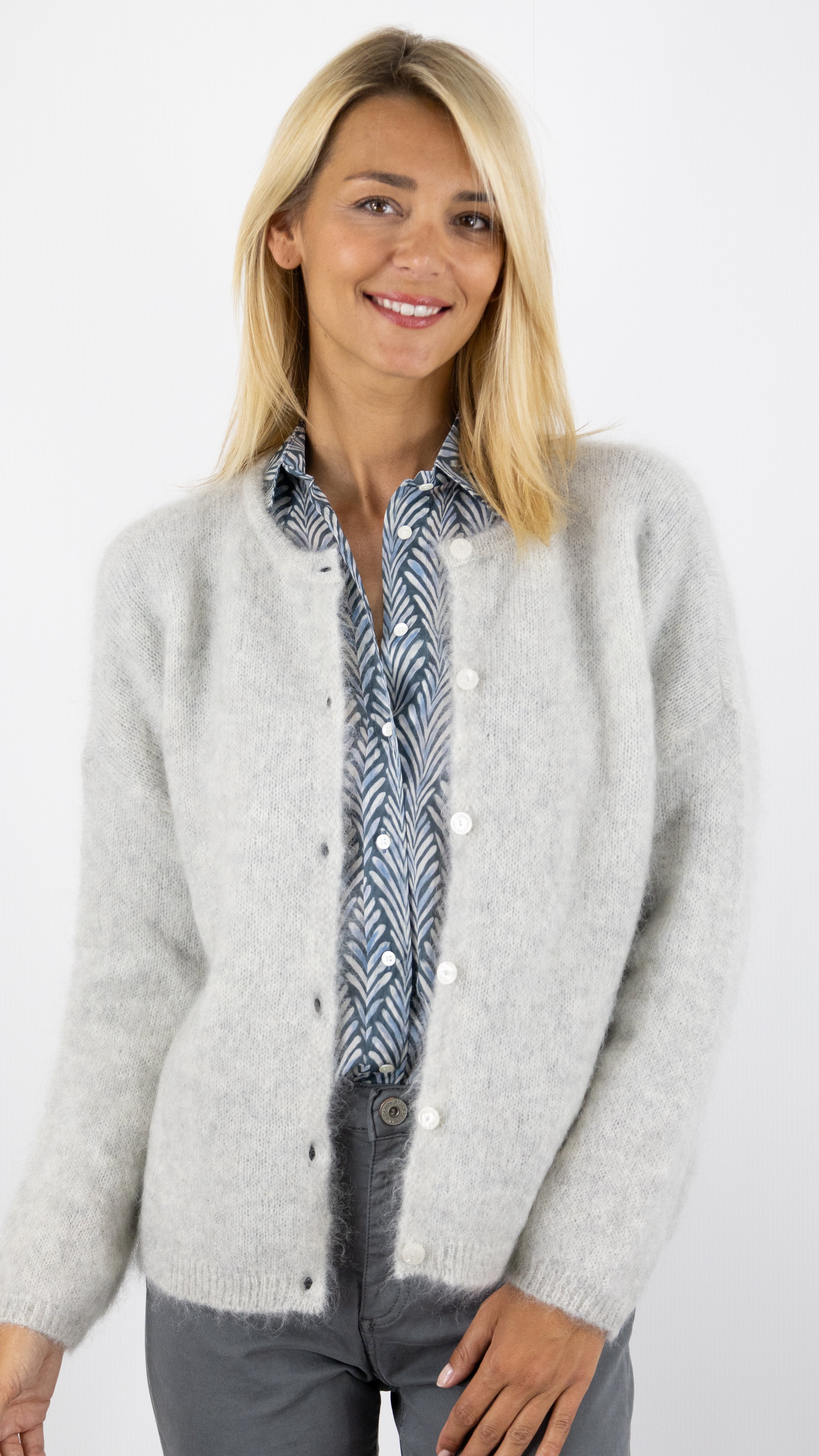 CARDIGAN MAILLE MOELLEUSE BEA DES PETITS HAUTS#COLOR_GRIS CHINE