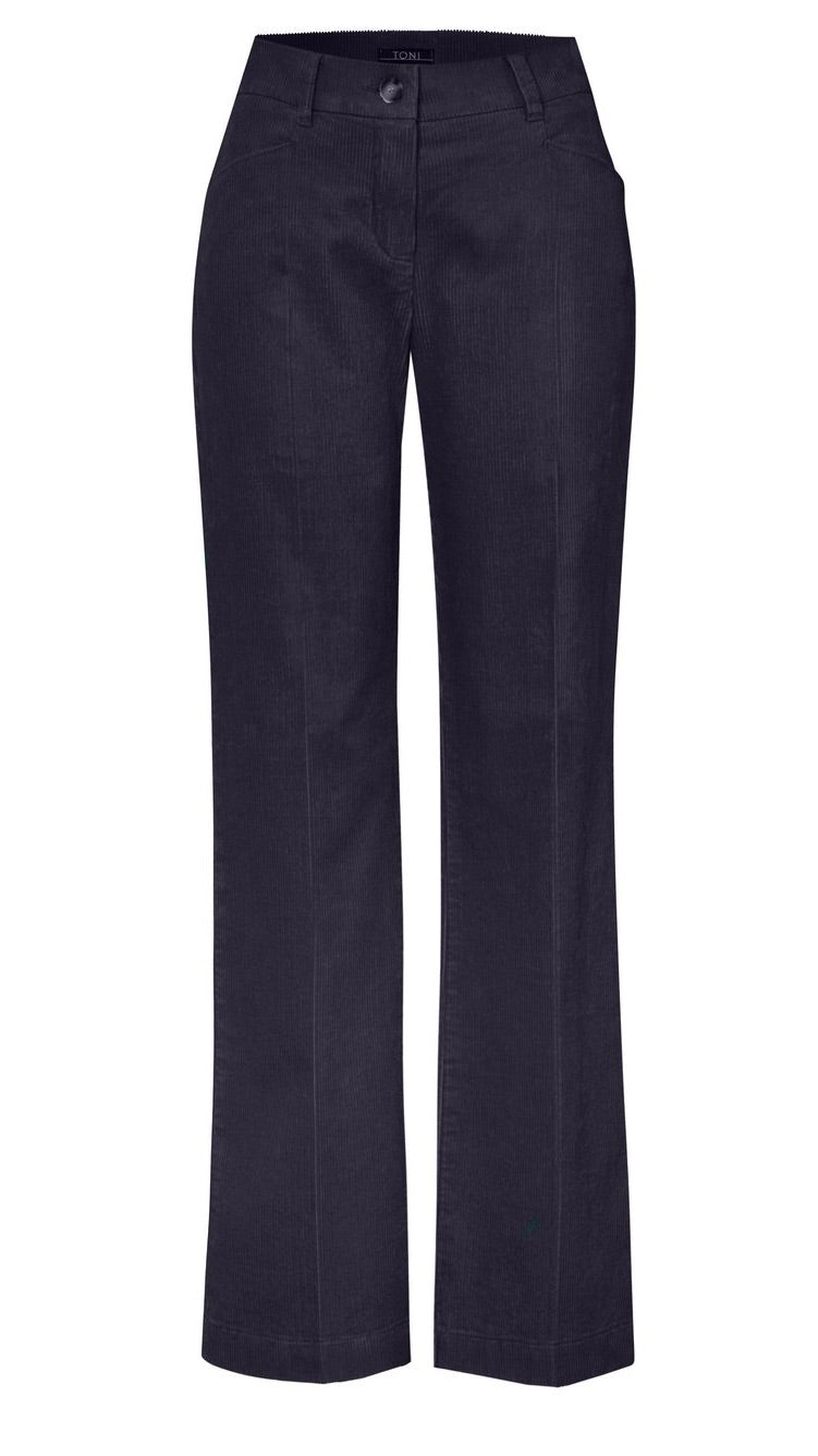 PANTALON FLARE EN VELOURS COTELE TONI 1214/21 3102#COLOR_059/INDIGO