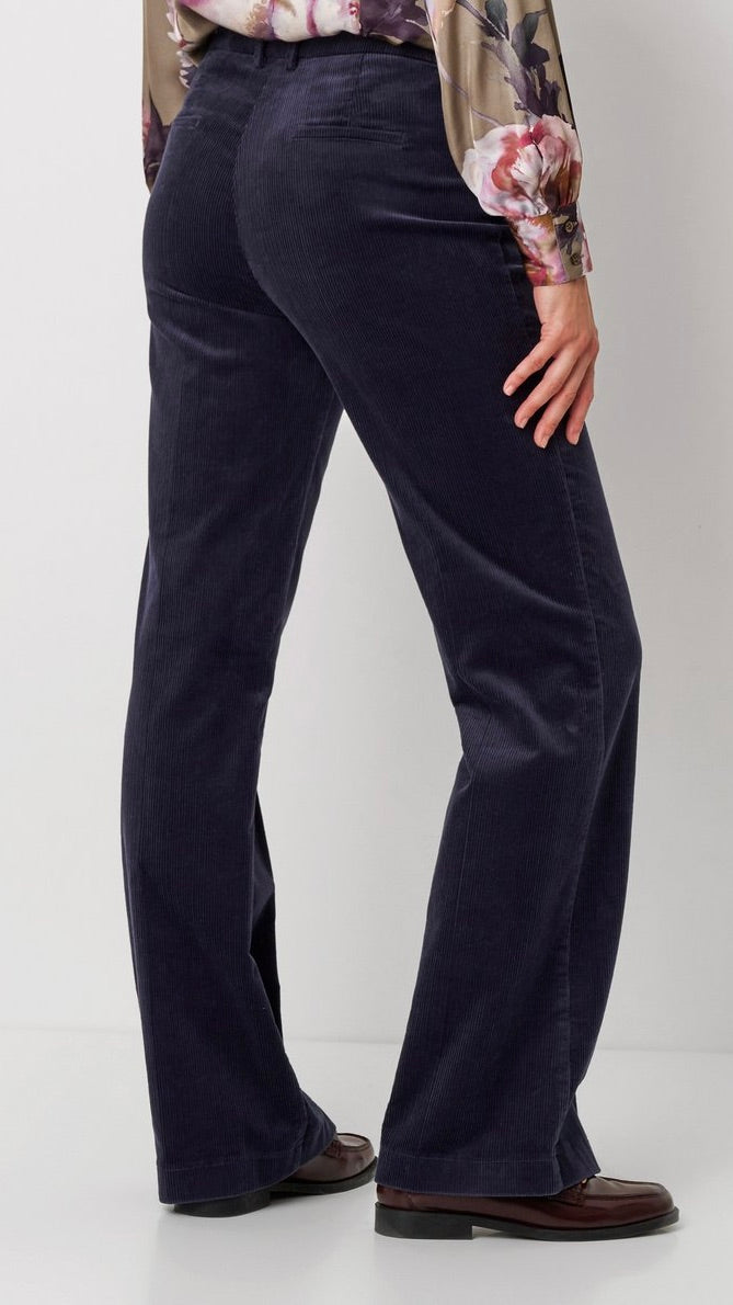 PANTALON FLARE EN VELOURS COTELE TONI 1214/21 3102#COLOR_059/INDIGO