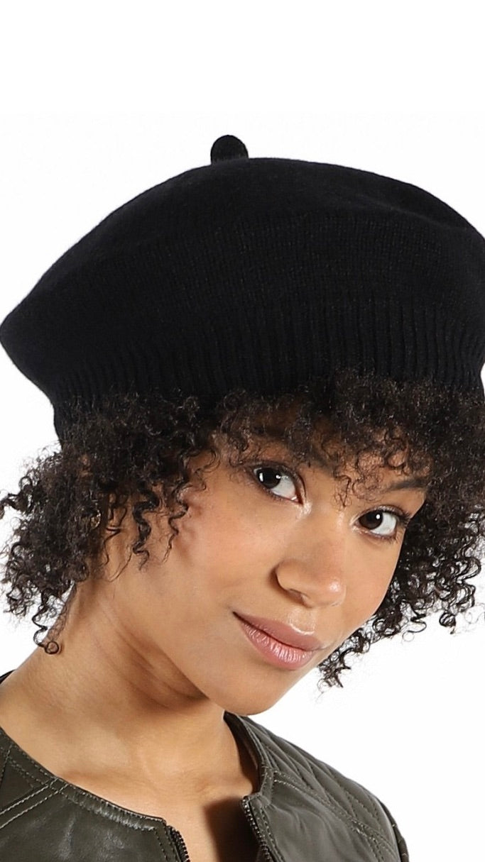 BERET EN CACHEMIRE NOIR JPBE3254 JARDIN PRIVE#COLOR_C10/NOIR