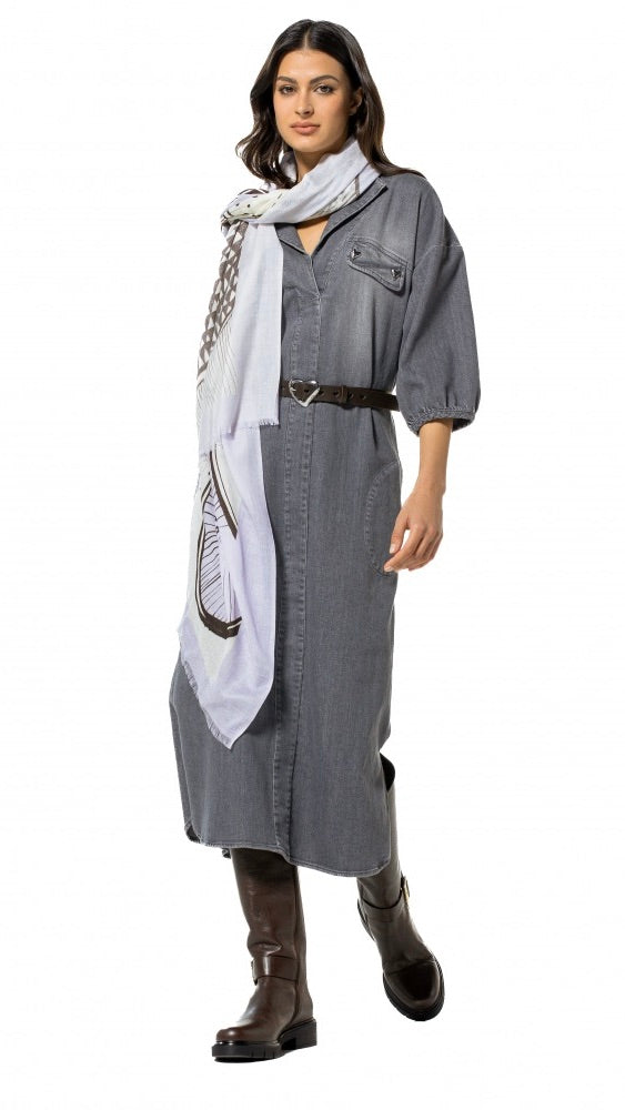 ROBE LONGUE EN JEANS CAROLINE BISS 4158 GRIS