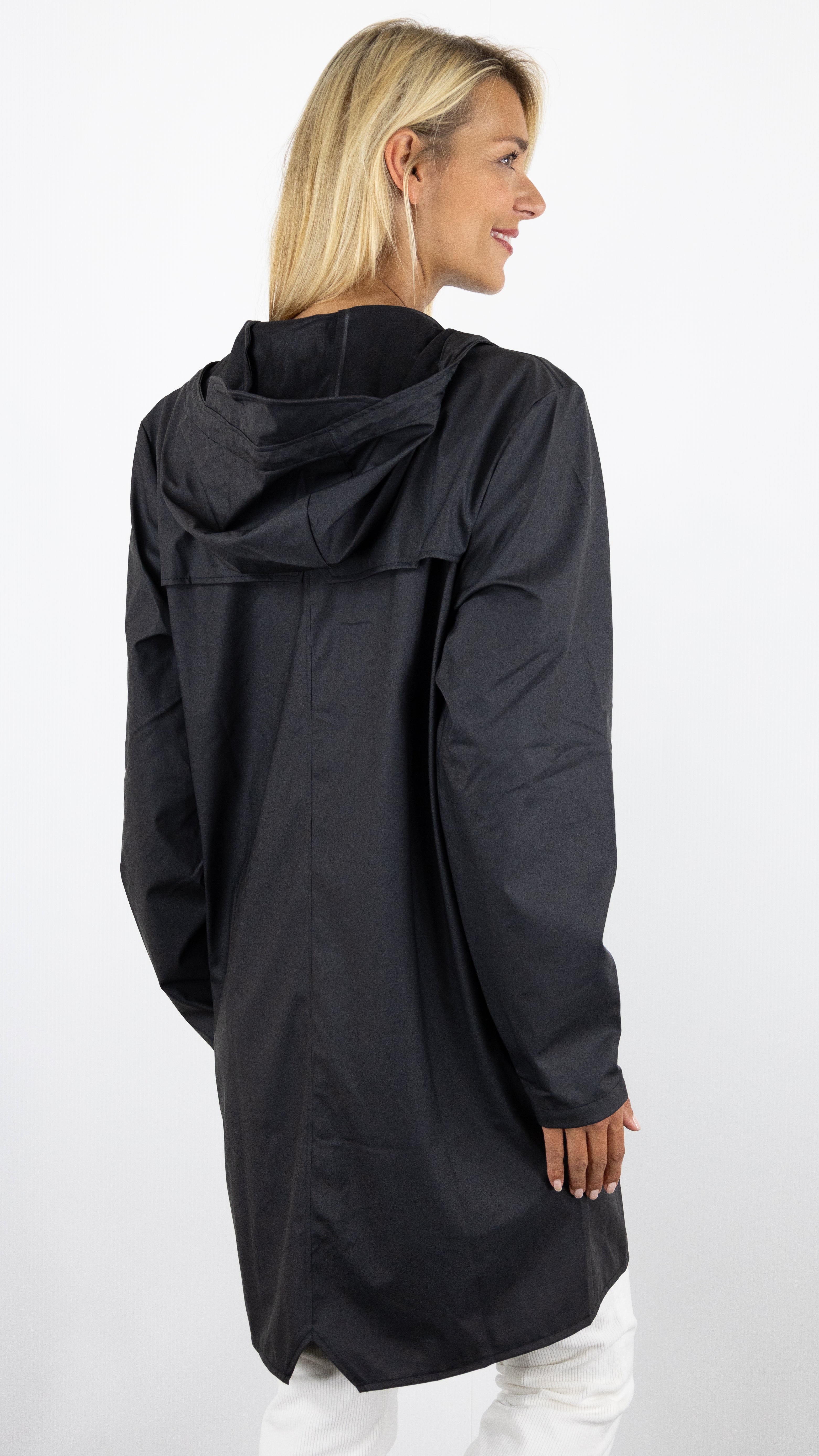 PARKA LONGUE JACKET 12020 RAINS#COLOR_NOIR