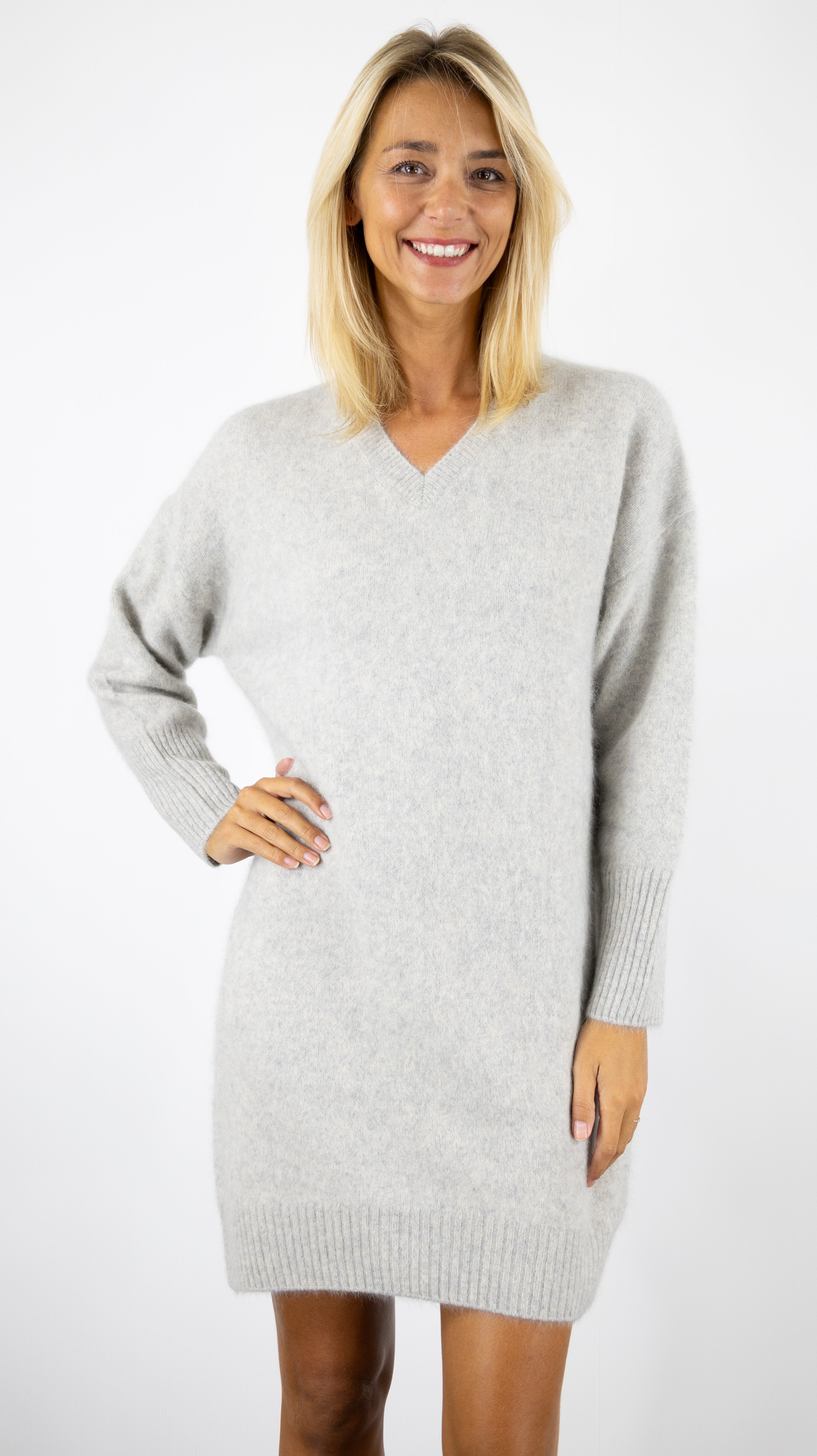 ROBE EN RACCOON COL V ESTHEME WES2411HR#COLOR_1258/GRIS CLAIR