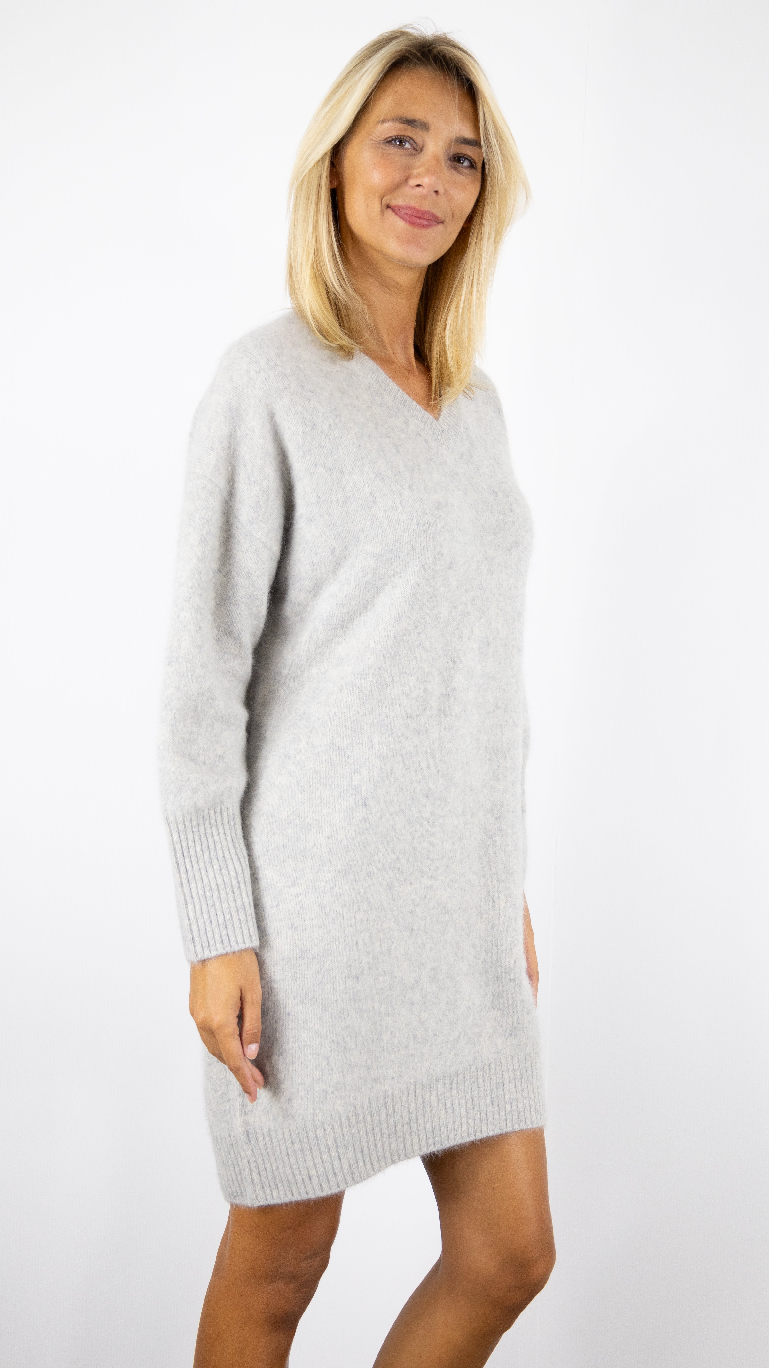 ROBE EN RACCOON COL V ESTHEME WES2411HR#COLOR_1258/GRIS CLAIR