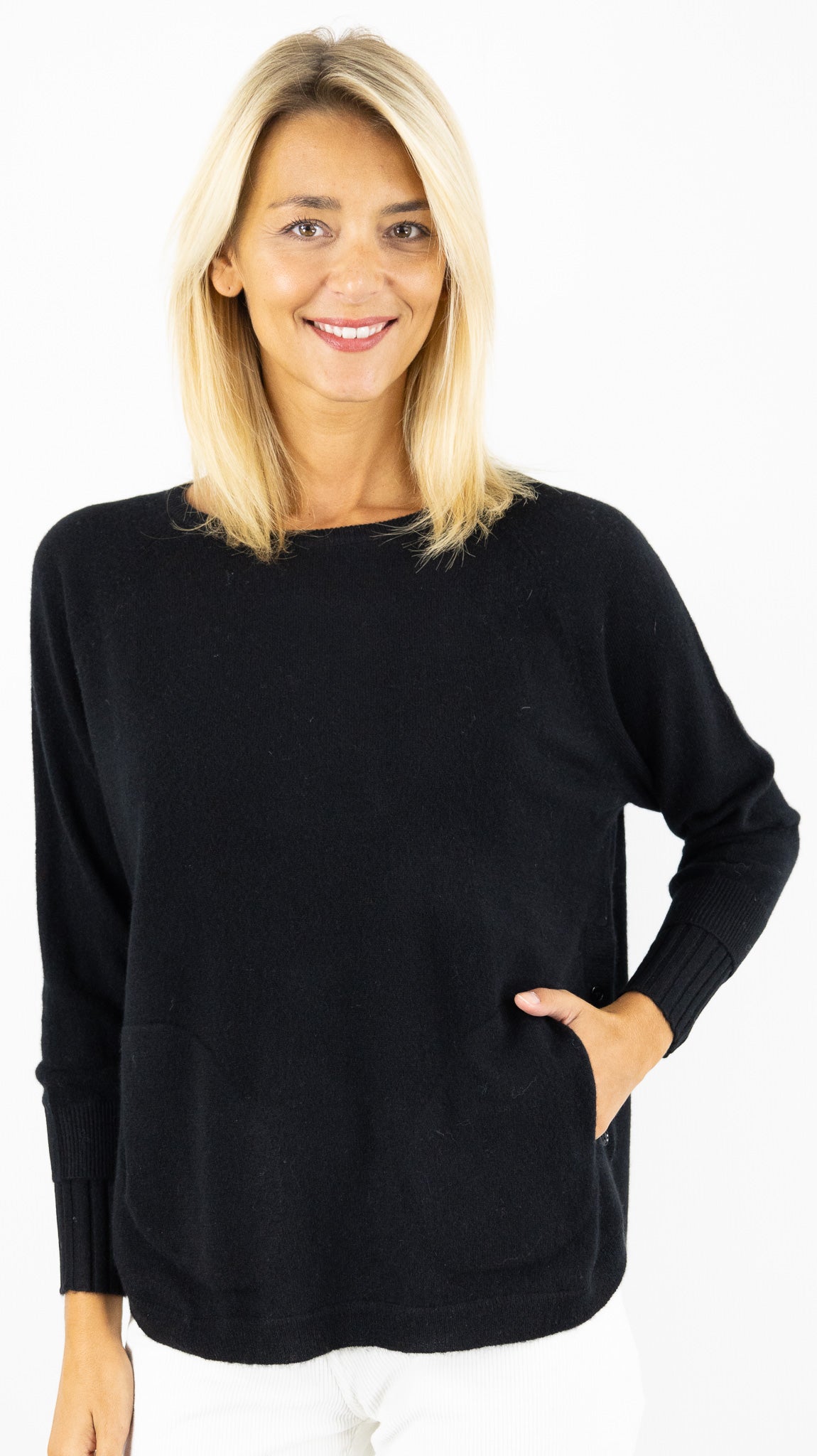 PULL EN CACHEMIRE ESTHEME WES2277H#COLOR_6148/NOIR