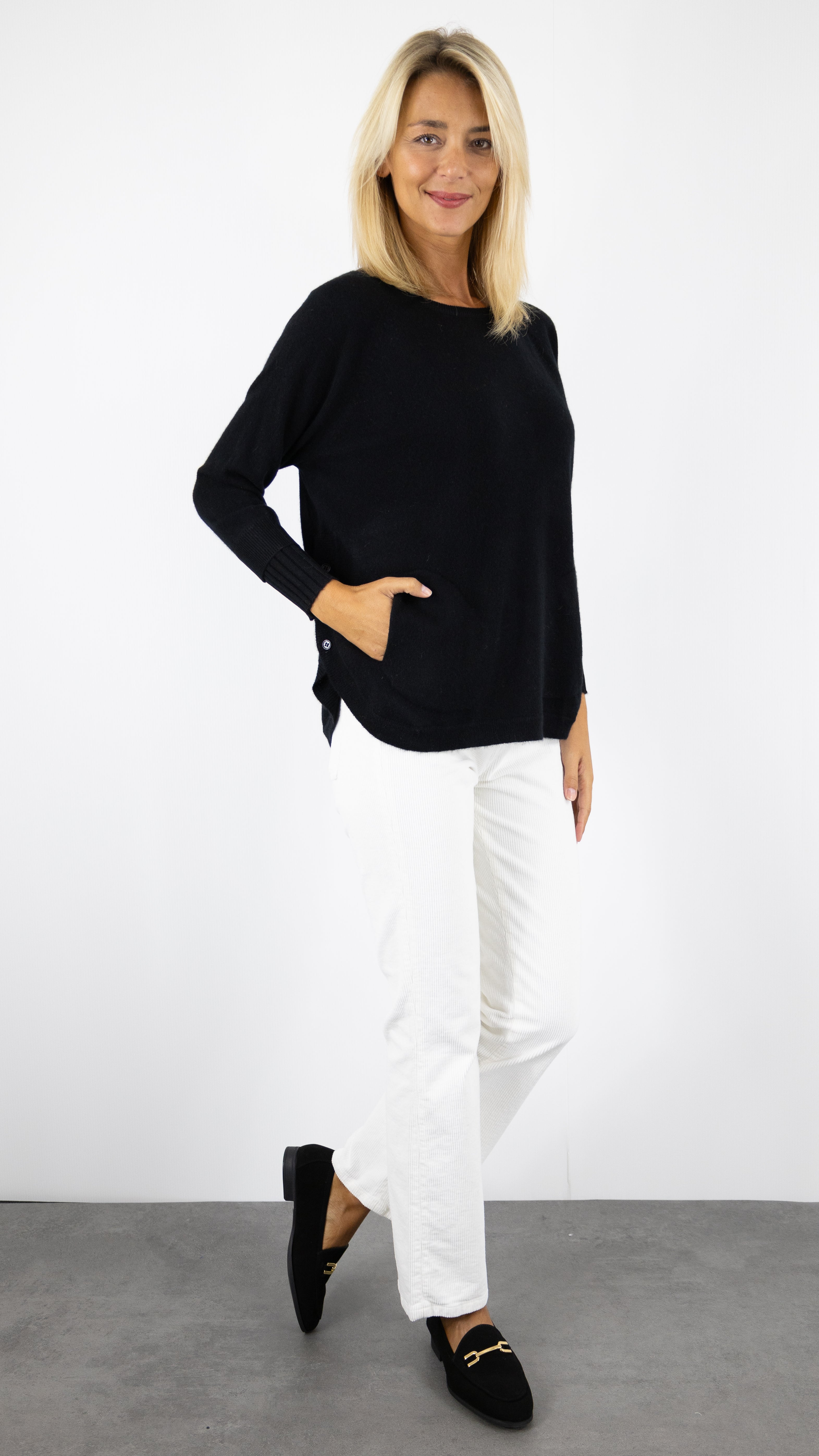 PULL EN CACHEMIRE ESTHEME WES2277H#COLOR_6148/NOIR