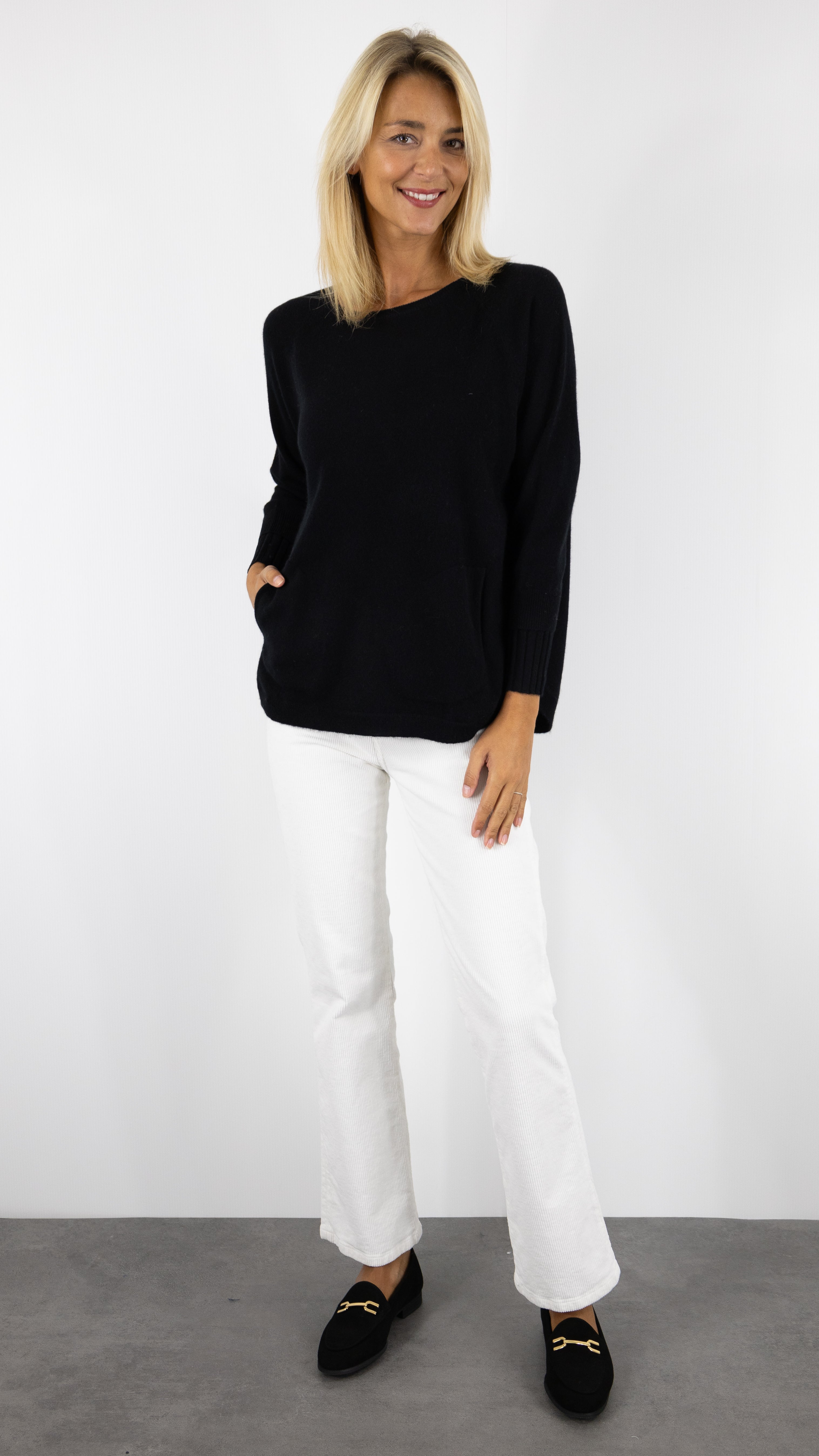 PULL EN CACHEMIRE ESTHEME WES2277H#COLOR_6148/NOIR