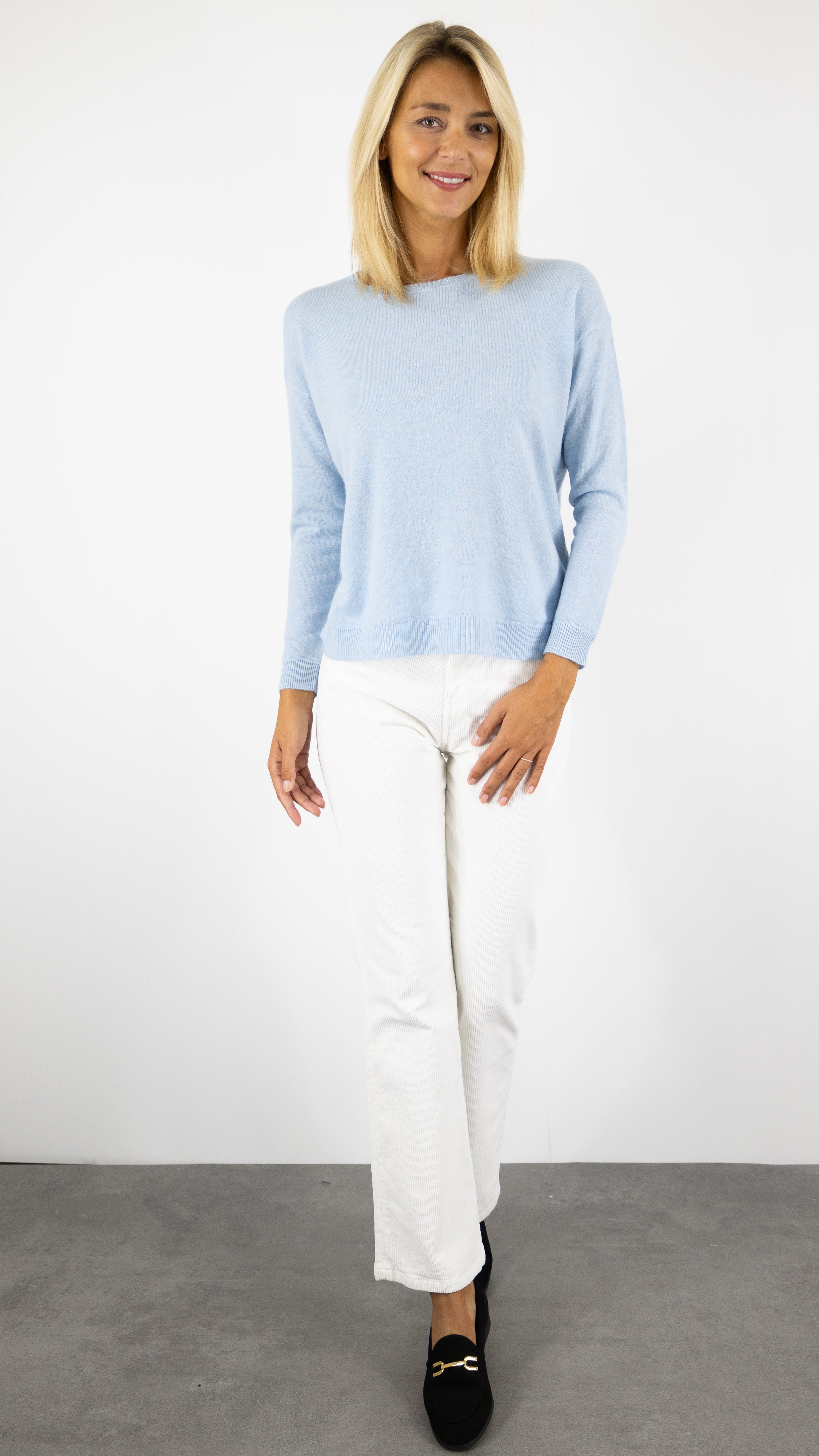 PULL COL ROND DOS ZIPPE ESTHEME#COLOR_1247/MAYA BLUE CIEL