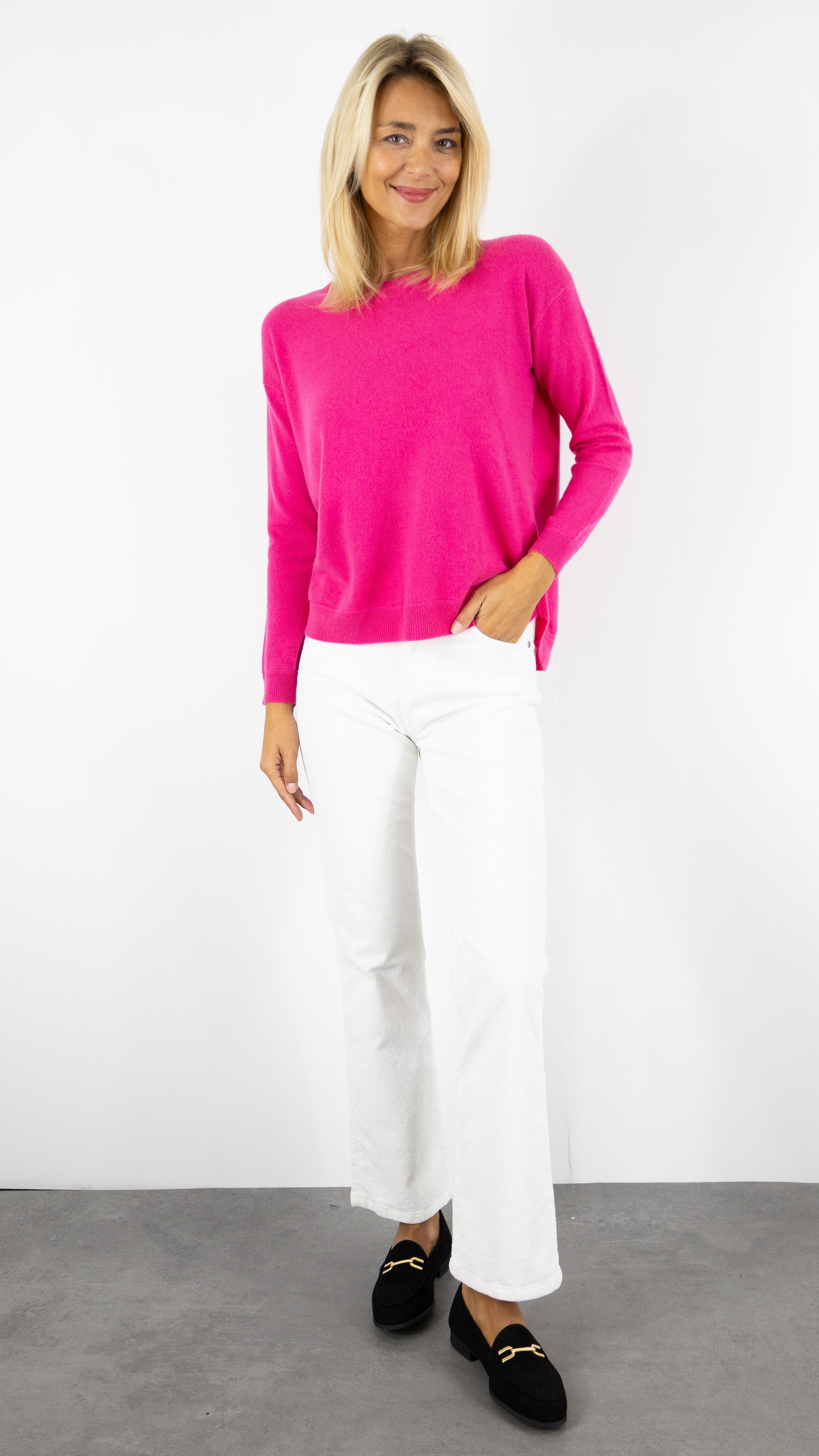 PULL COL ROND DOS ZIPPE ESTHEME#COLOR_1341/POP FUSHIA