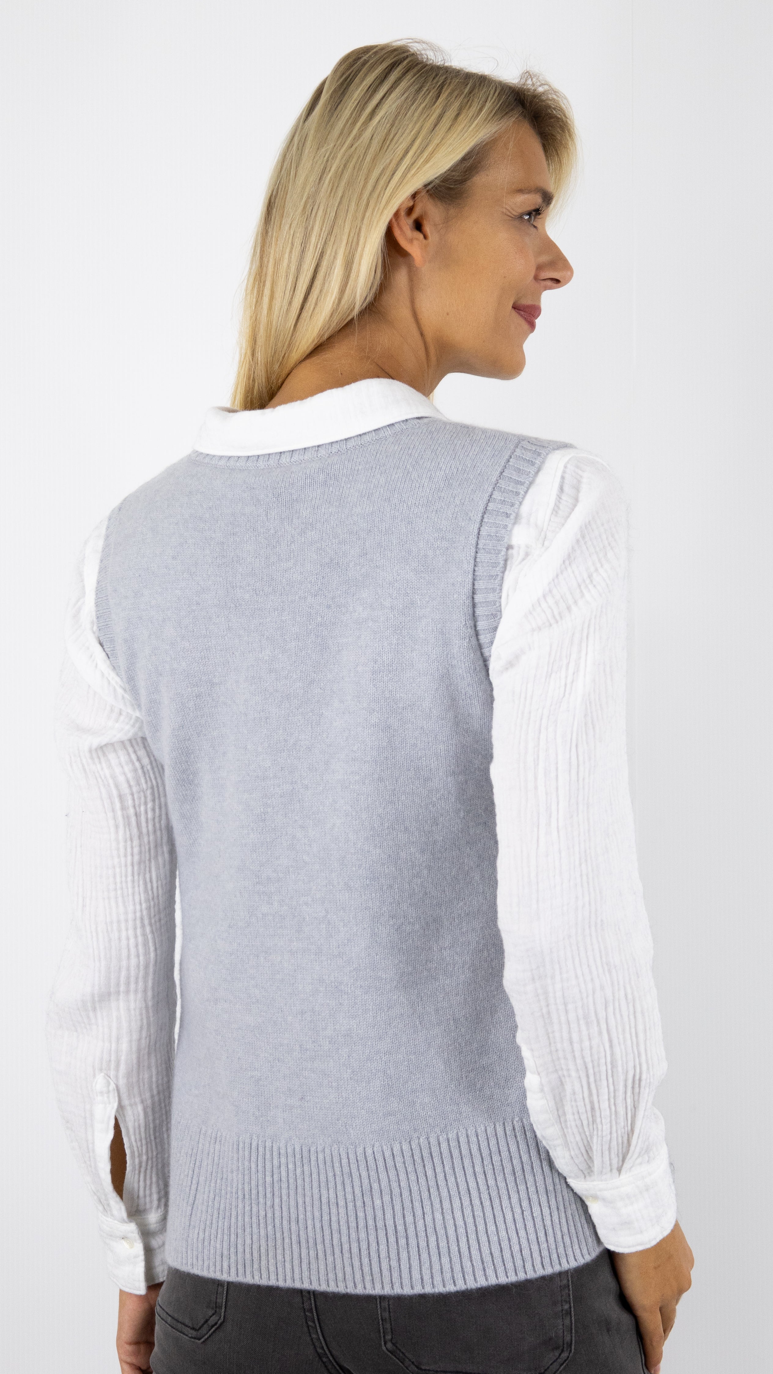 PULL COL ROND SANS MANCHES WES2493H ESTHEME#COLOR_1236/GRIS
