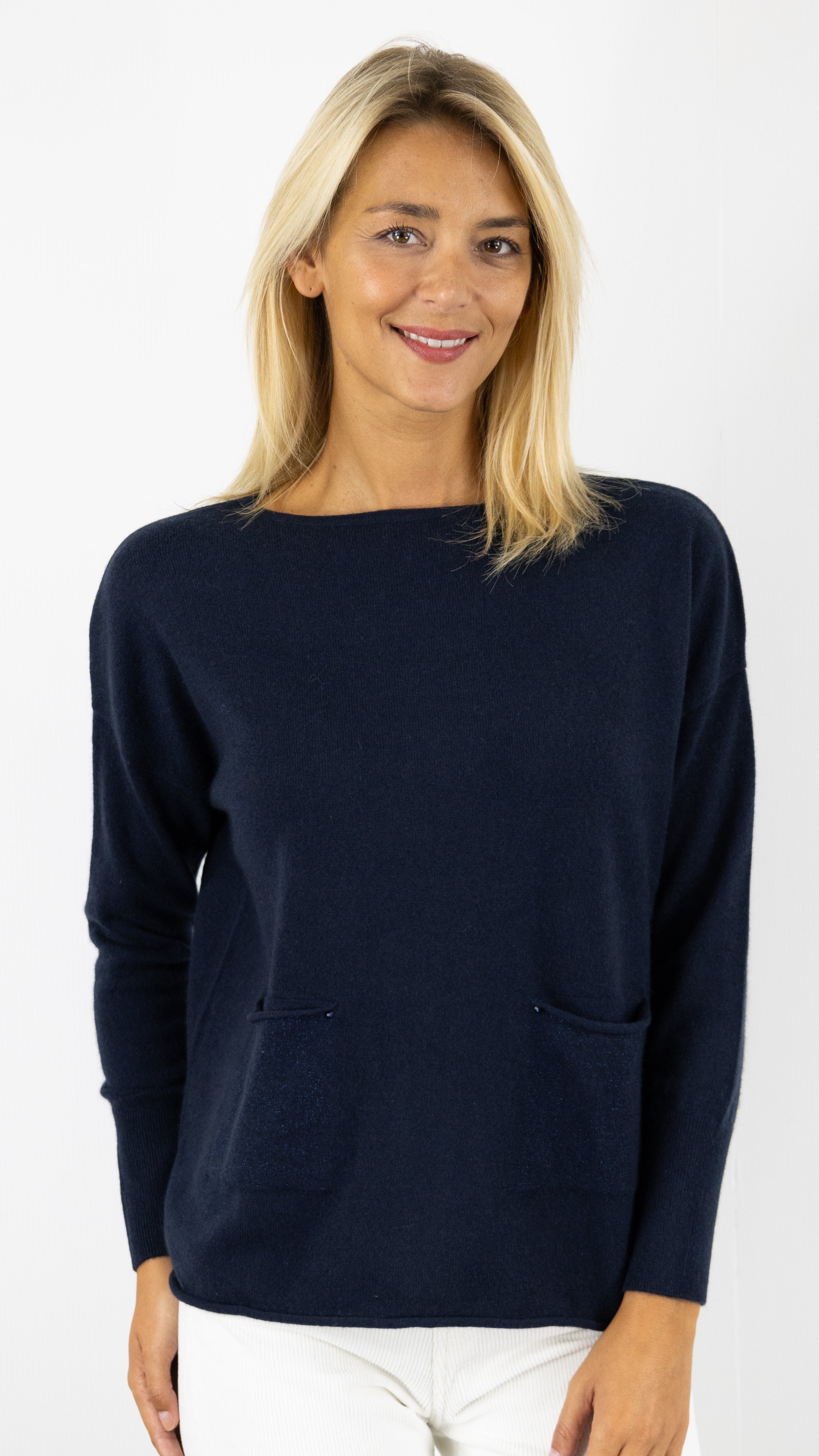 PULL TUNIQUE EN CACHEMIRE CKH4029C ESTHEME#COLOR_7544/NAVY