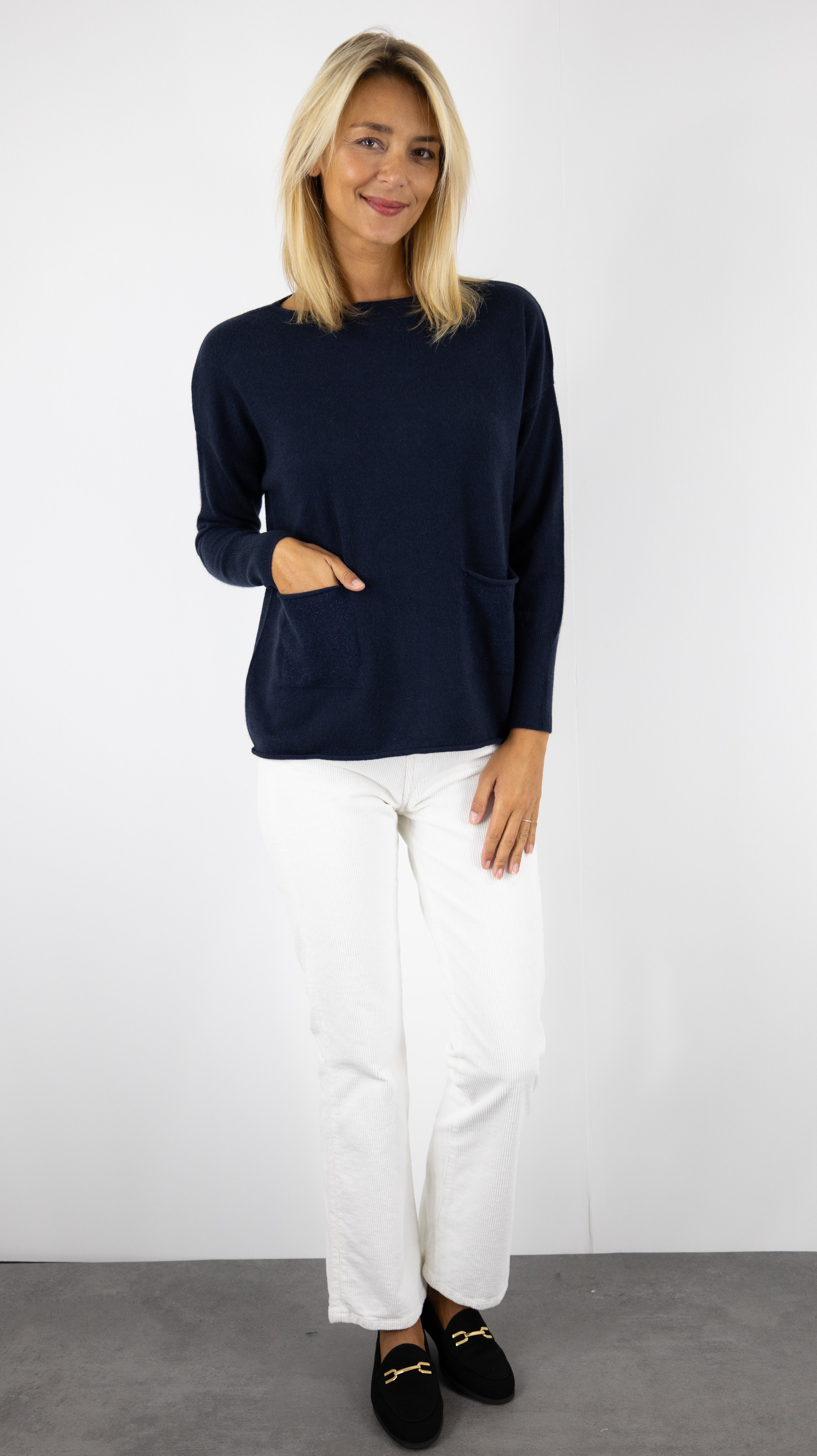 PULL TUNIQUE EN CACHEMIRE CKH4029C ESTHEME#COLOR_7544/NAVY