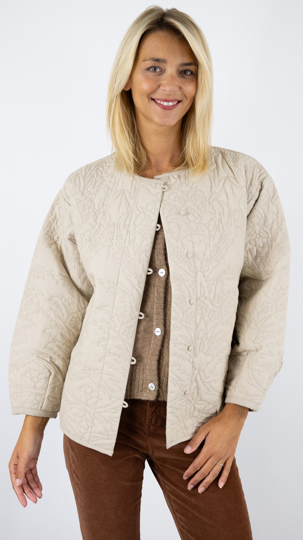 VESTE MATELASSÉE STUDIO PARISIEN CC379 BEIGE 