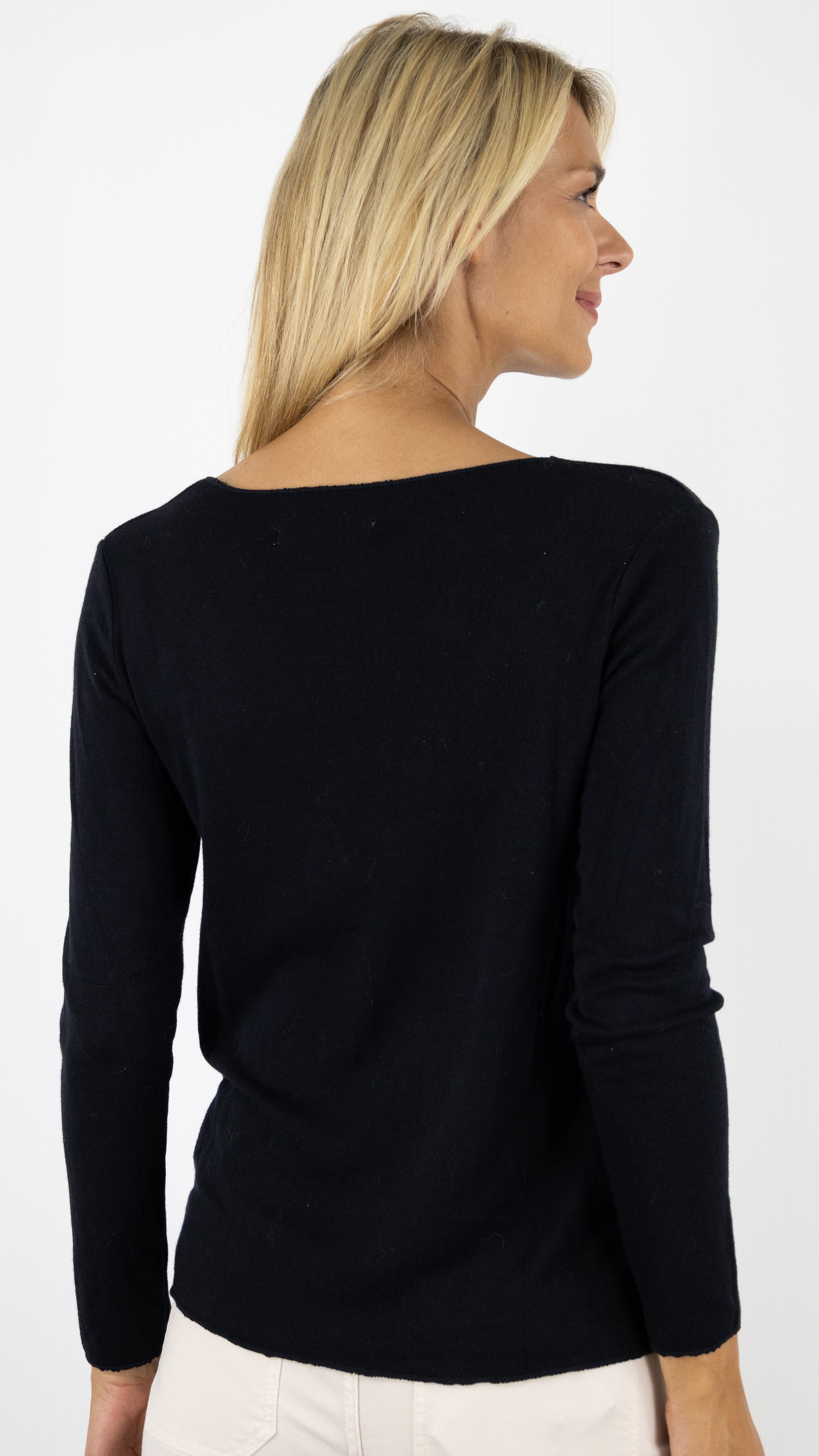 TEE SHIRT V SOUS PULL STUDIO PARISIEN 6789/1#COLOR_NOIR