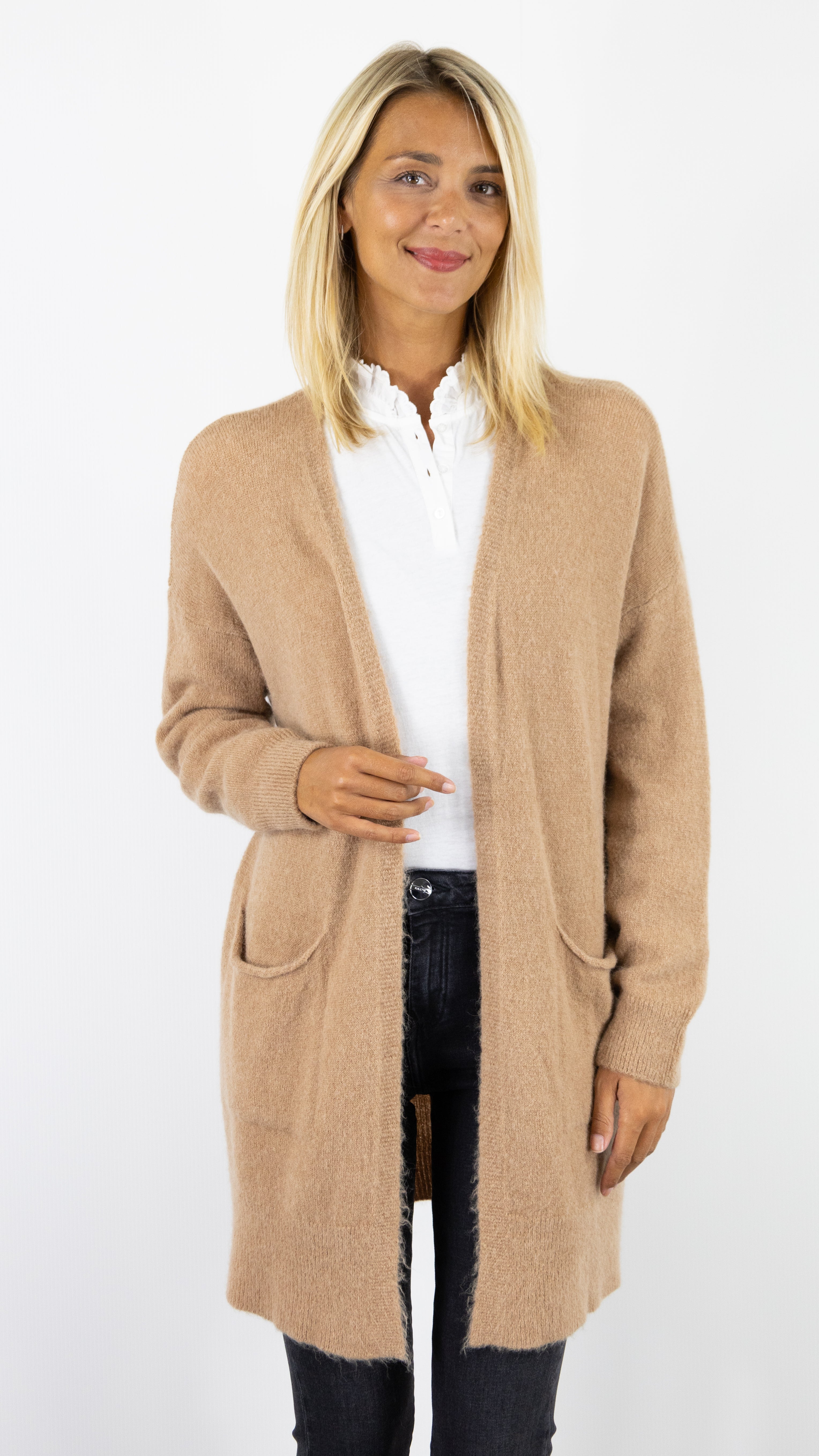 GILET LONG ALPAGA MAMOUCHKA 7389#COLOR_CAMEL