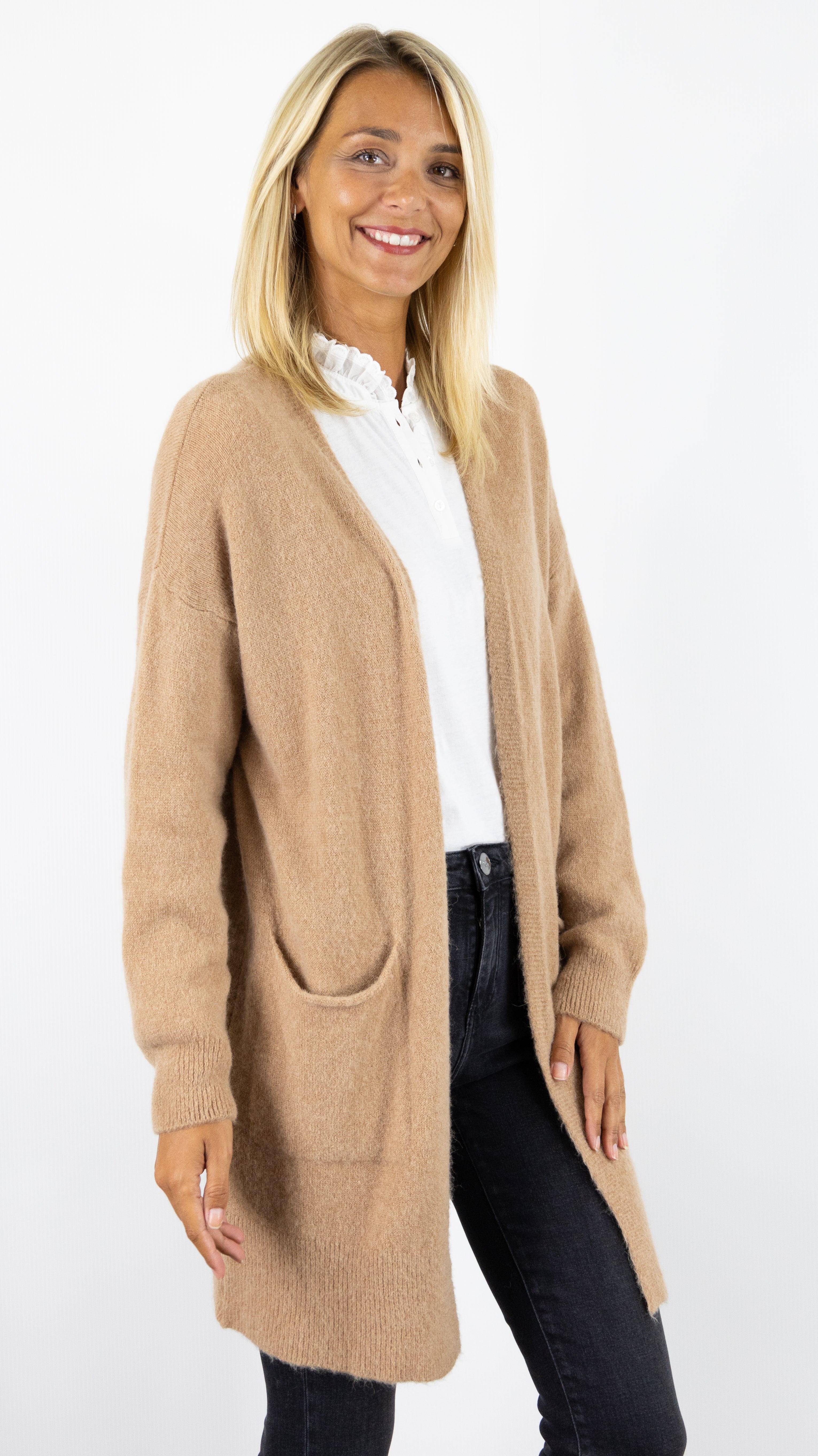 GILET LONG ALPAGA MAMOUCHKA 7389#COLOR_CAMEL